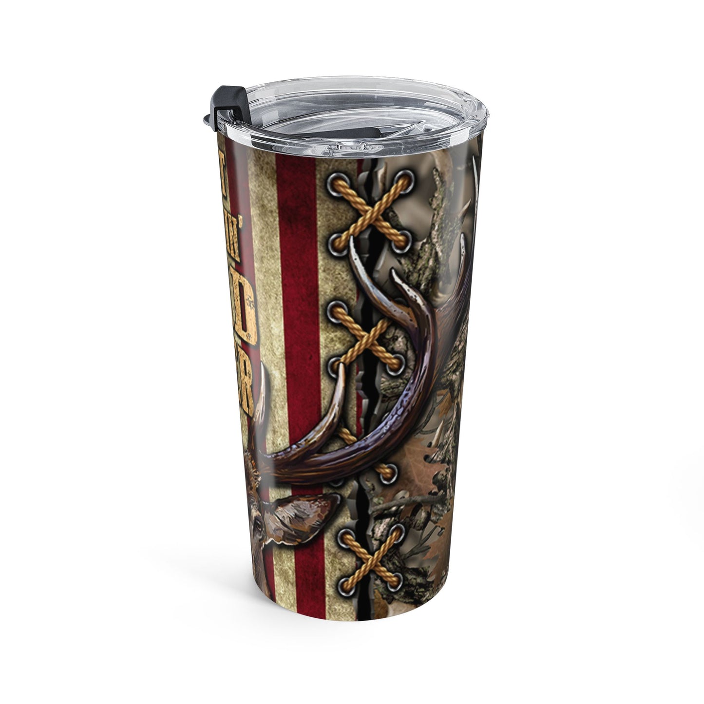 Best Buckin' Dad Ever Stainless 20oz Tumbler – Deer & American Flag Hunting Gift
