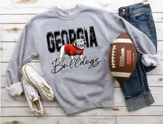 Bulldogs Distressed Print with Bulldog Shirt
