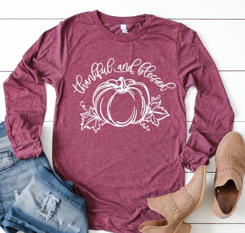 Thankful and Blessed White Pumpkin