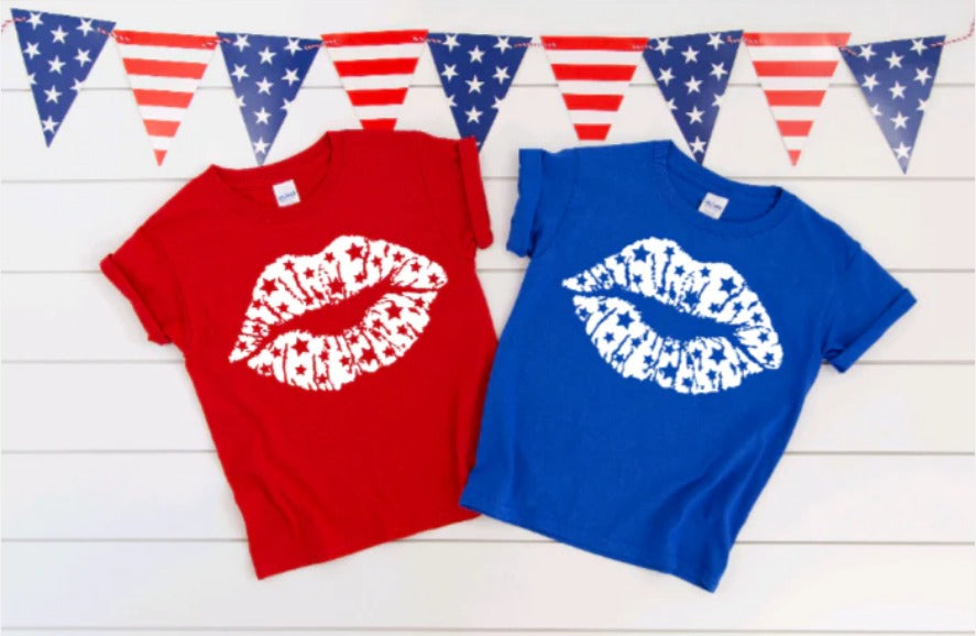 American Flag Lips Shirt
