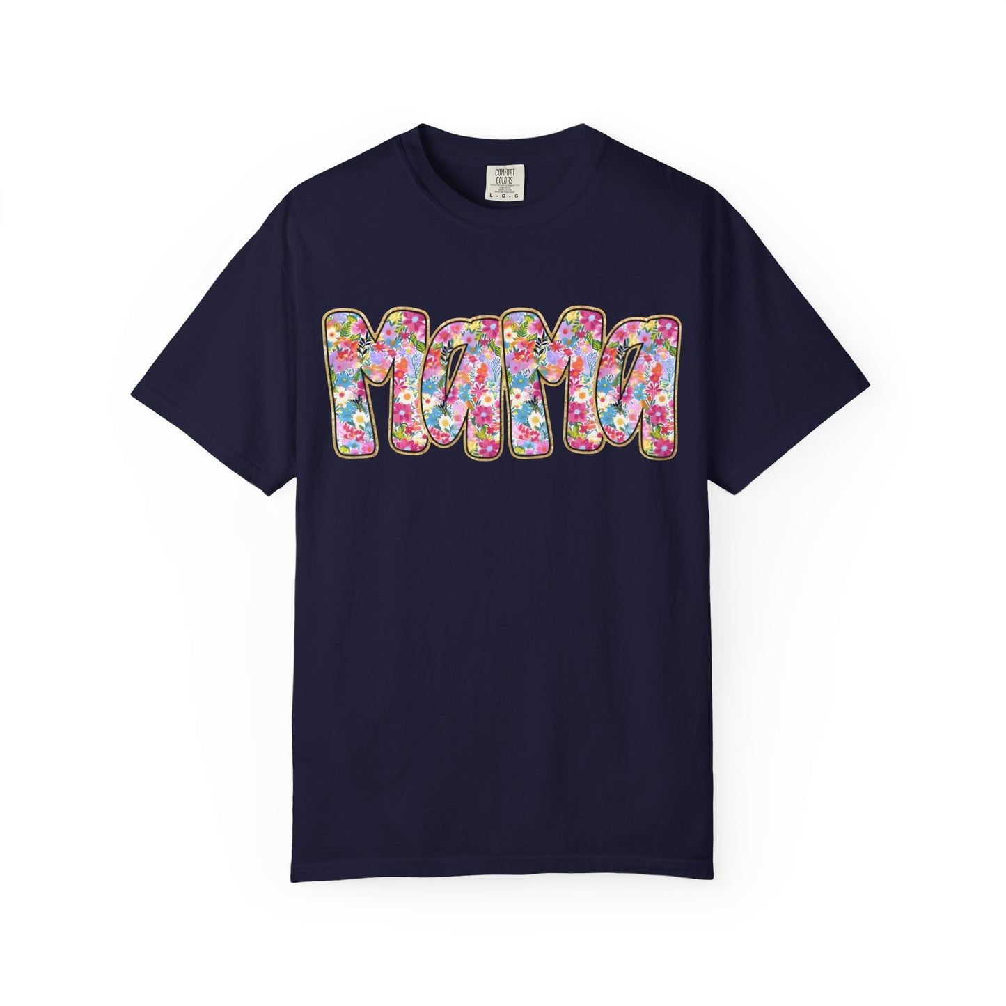 Mama Floral T-Shirt — Colorful Retro Bubble Letters Mother’s Day Tee