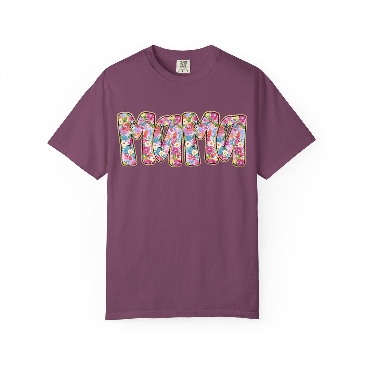 Mama Floral T-Shirt — Colorful Retro Bubble Letters Mother’s Day Tee