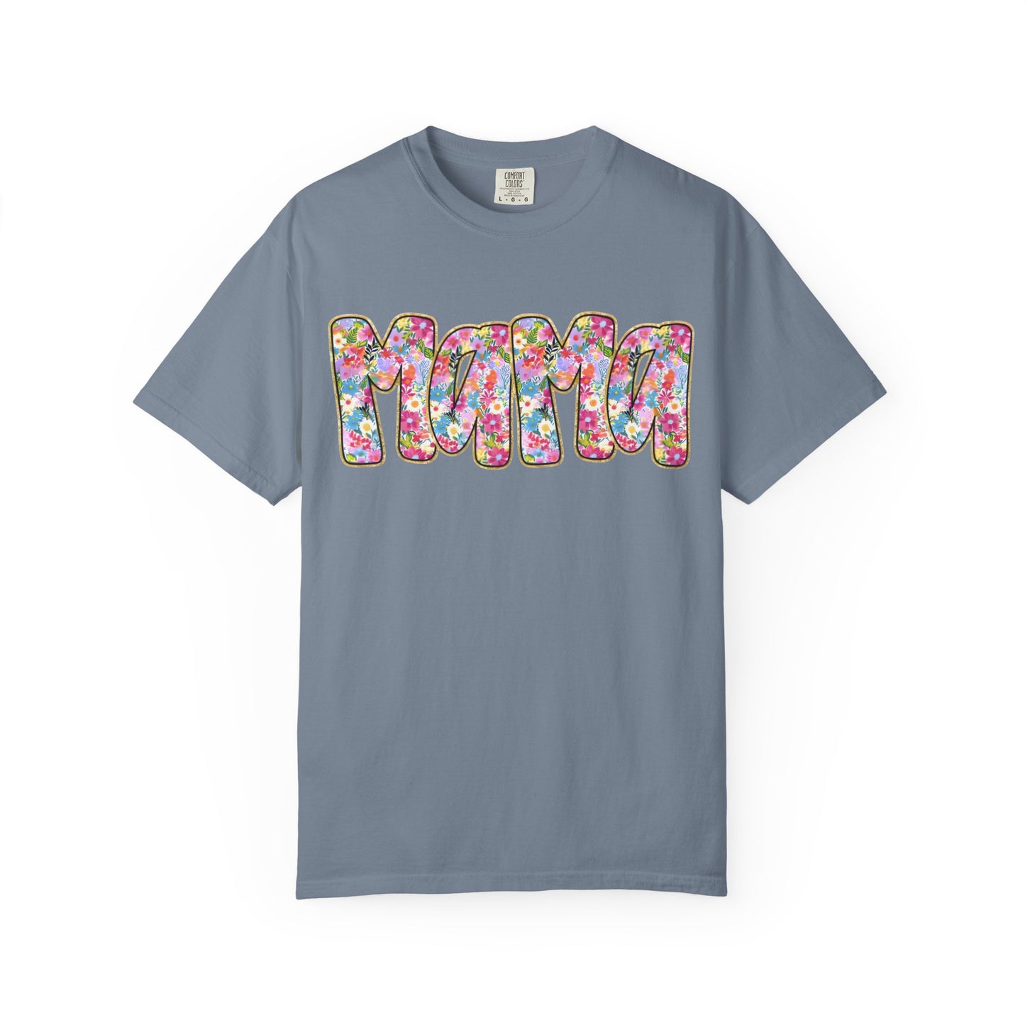 Mama Floral T-Shirt — Colorful Retro Bubble Letters Mother’s Day Tee