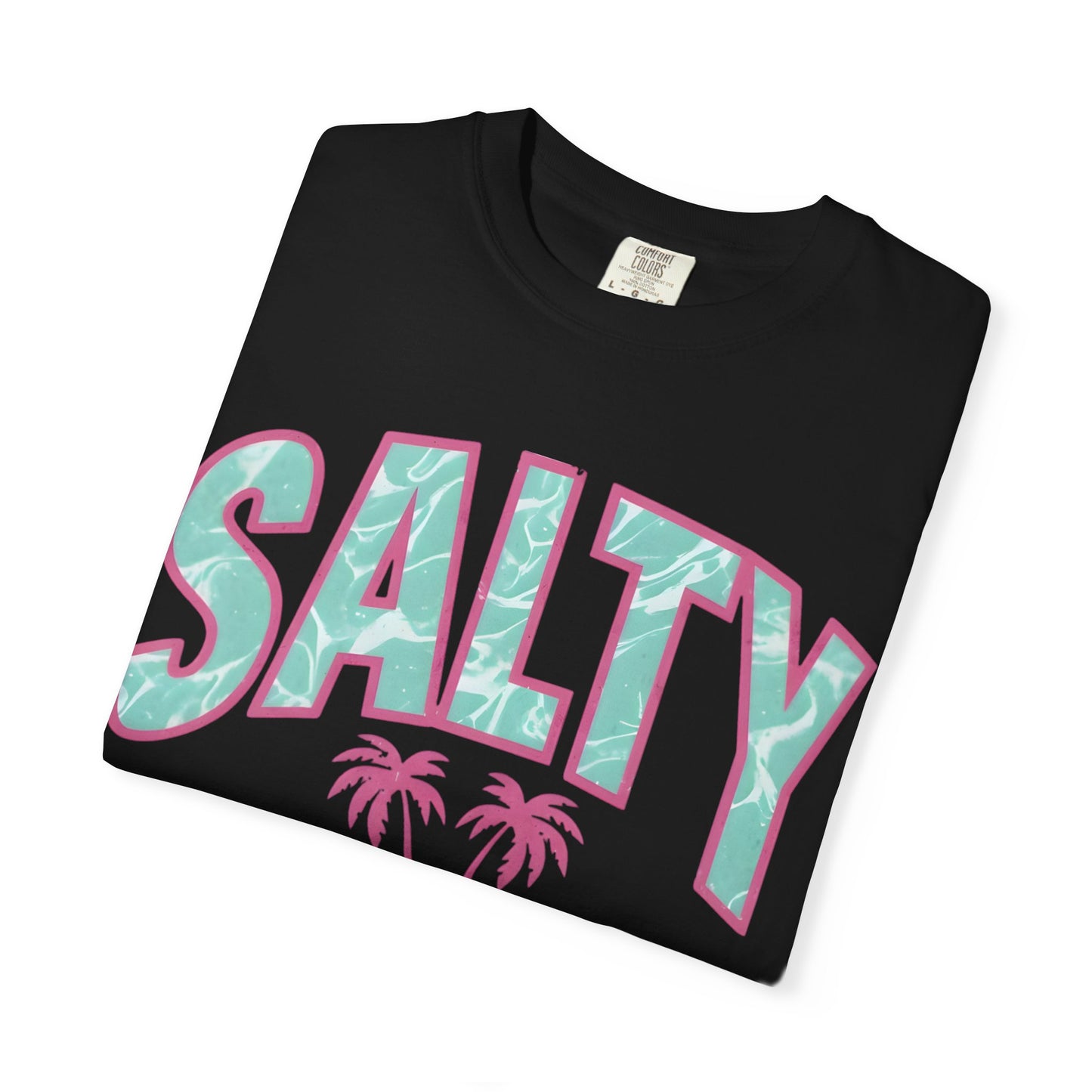Salty Palm Beach T-Shirt — Retro Tropical Graphic Tee