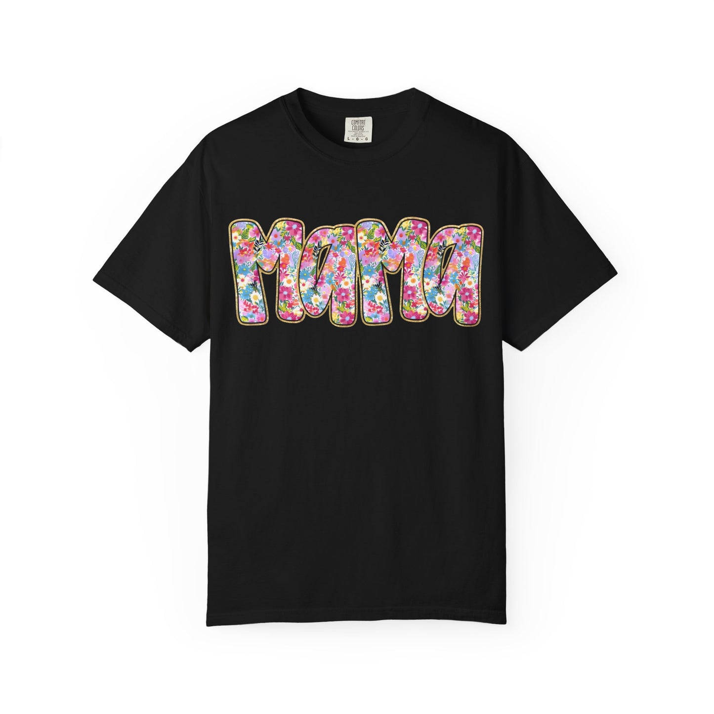Mama Floral T-Shirt — Colorful Retro Bubble Letters Mother’s Day Tee