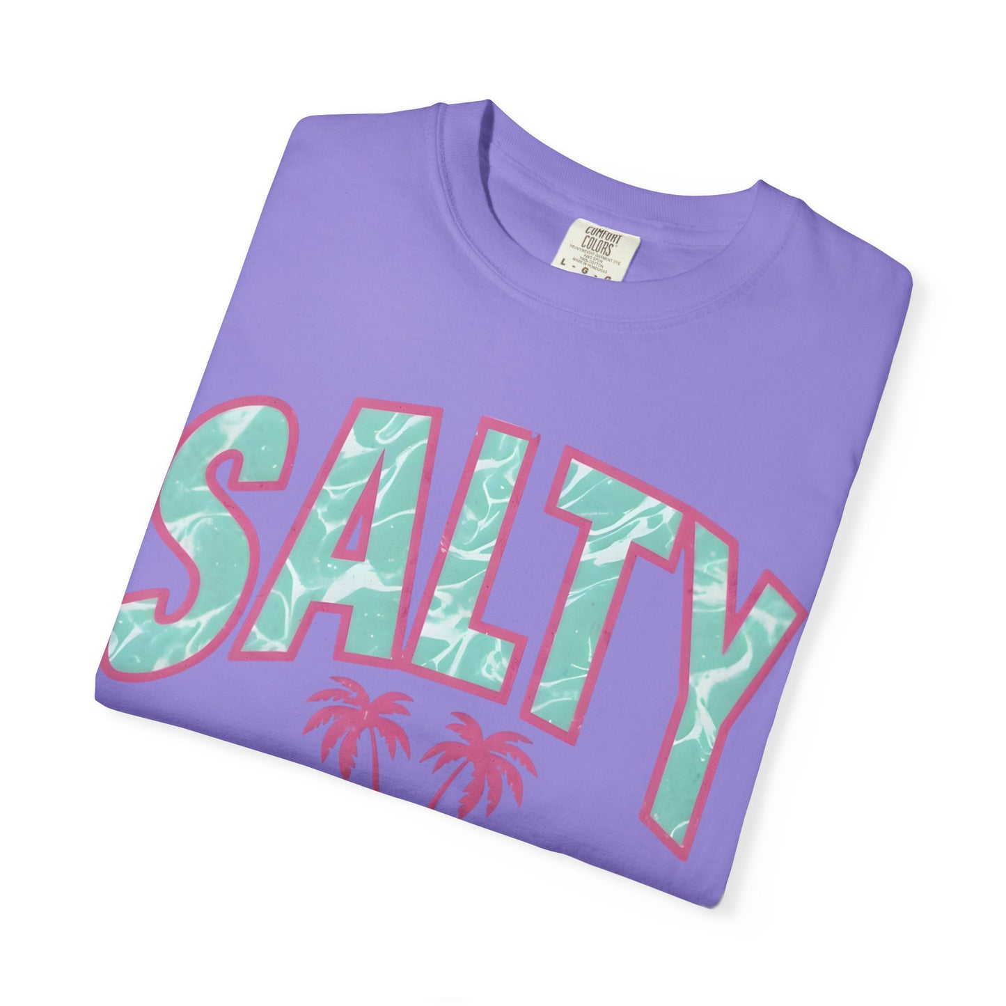 Salty Palm Beach T-Shirt — Retro Tropical Graphic Tee