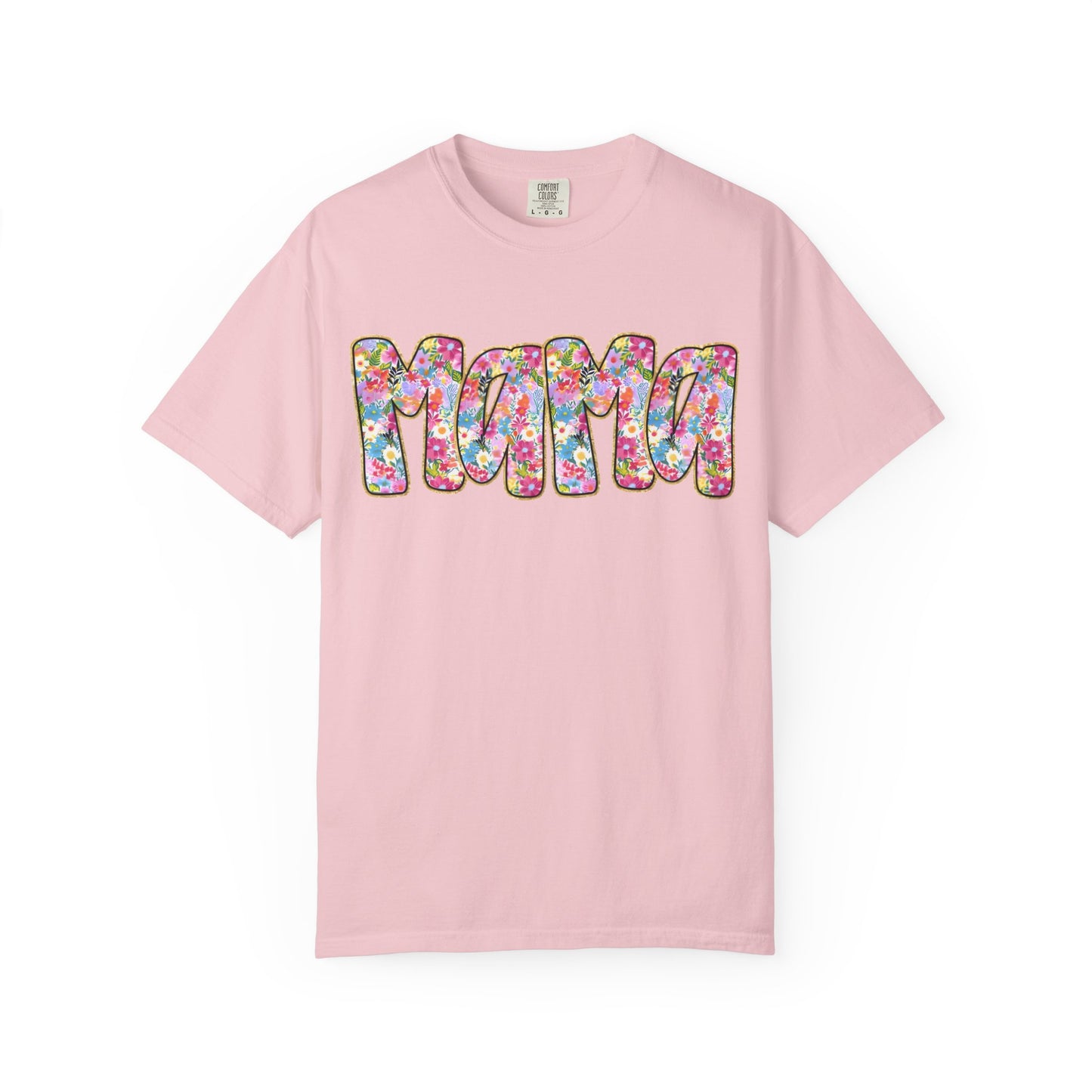 Mama Floral T-Shirt — Colorful Retro Bubble Letters Mother’s Day Tee