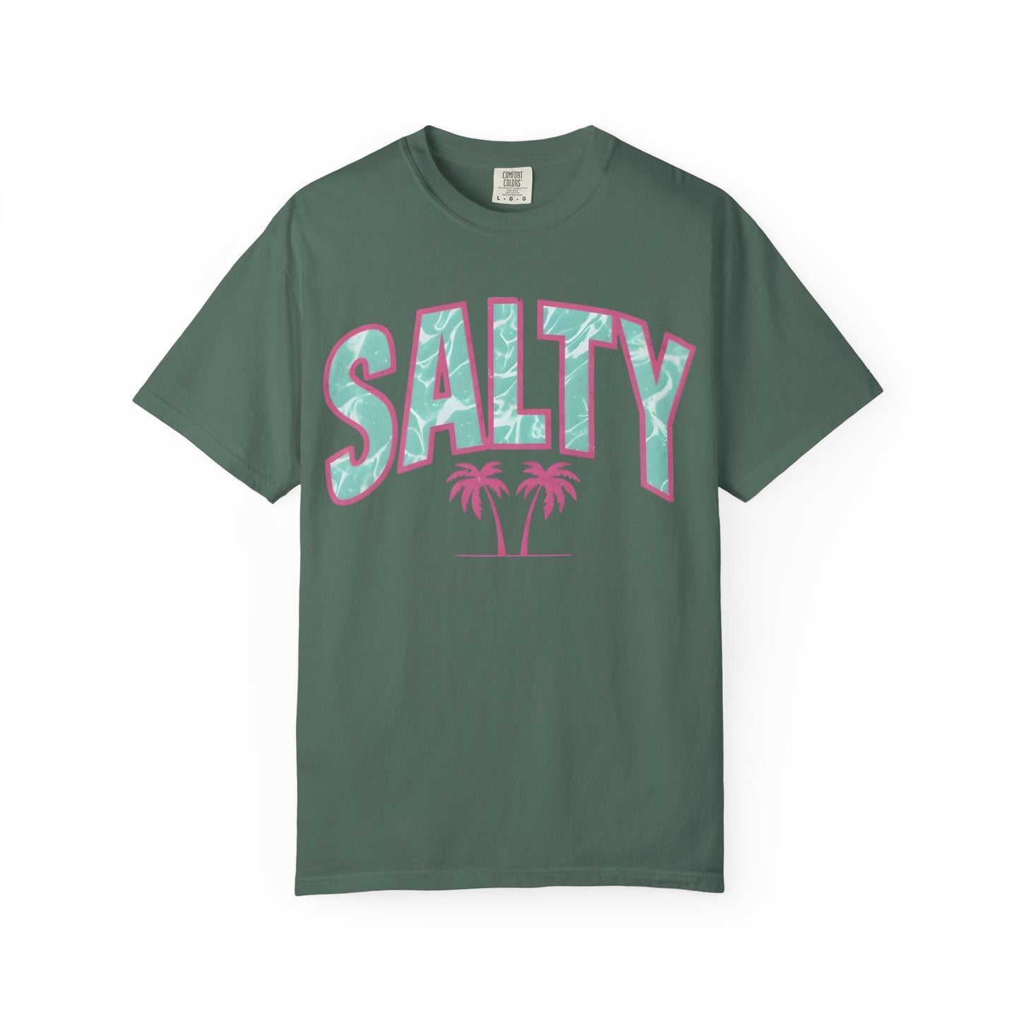 Salty Palm Beach T-Shirt — Retro Tropical Graphic Tee
