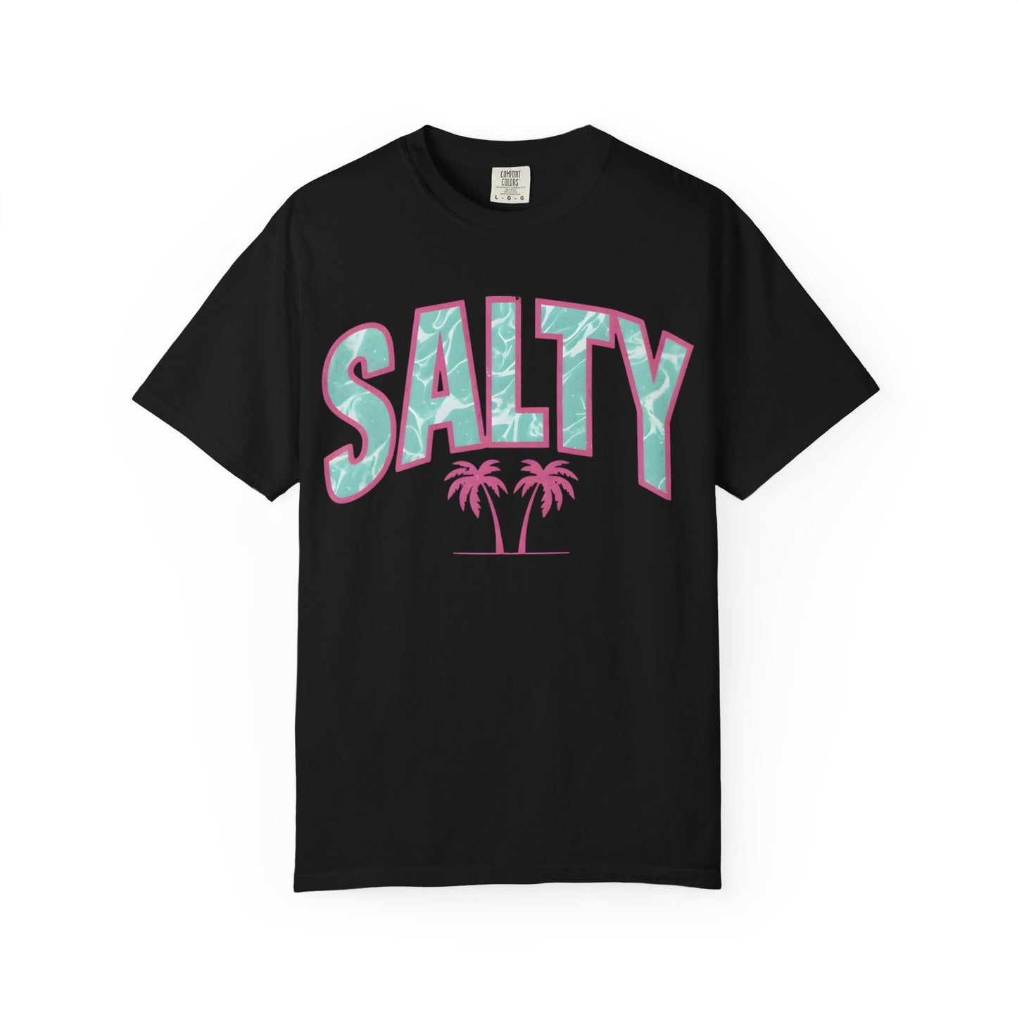 Salty Palm Beach T-Shirt — Retro Tropical Graphic Tee