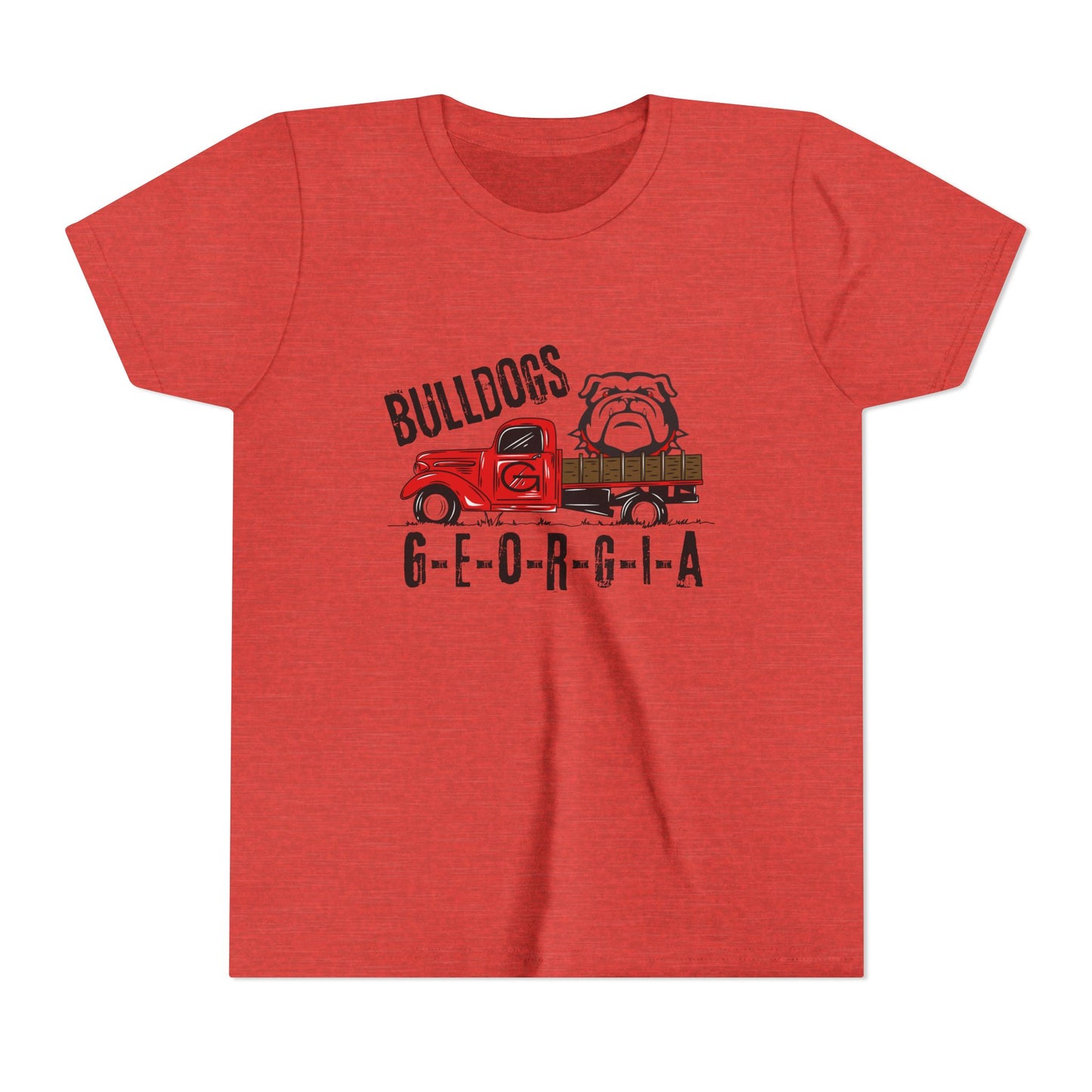 Georgia Bulldogs Youth Tee – Red Truck & Bulldog Graphic