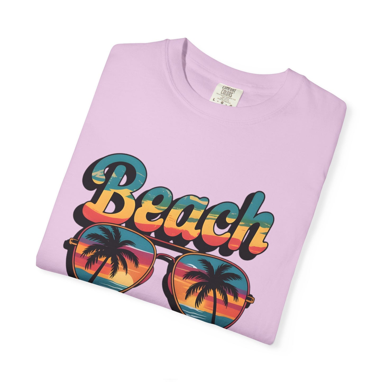 Beach Please T-Shirt — Retro Palm Sunglasses Summer Tee