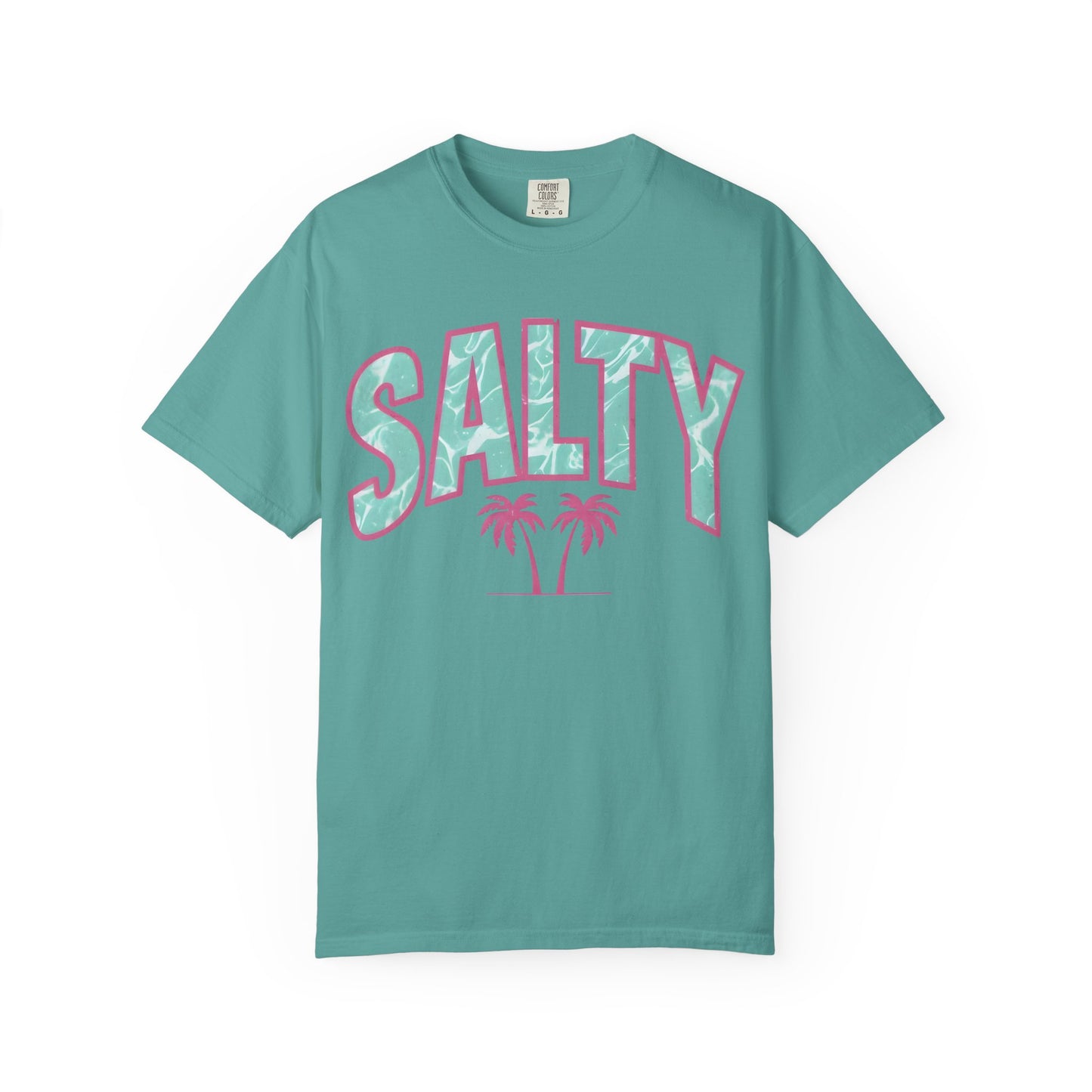Salty Palm Beach T-Shirt — Retro Tropical Graphic Tee