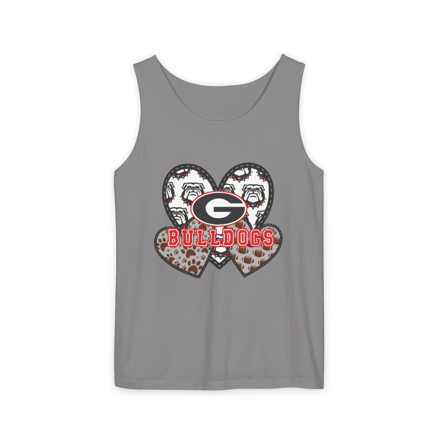 Bulldogs Heart Tank Top — Georgia G Leopard Print College Fan Apparel