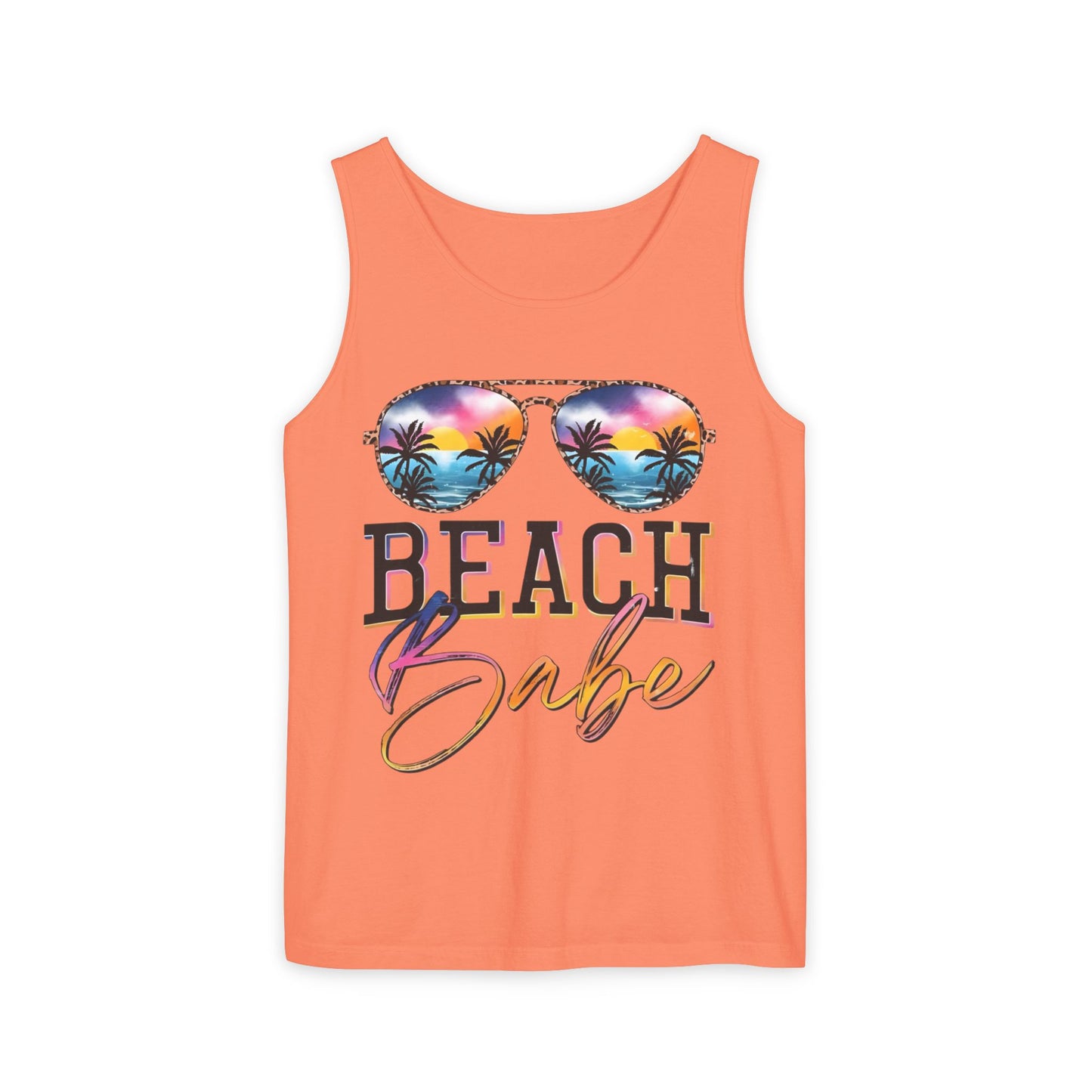 Beach Babe Tank Top — Sunglasses Sunset Graphic