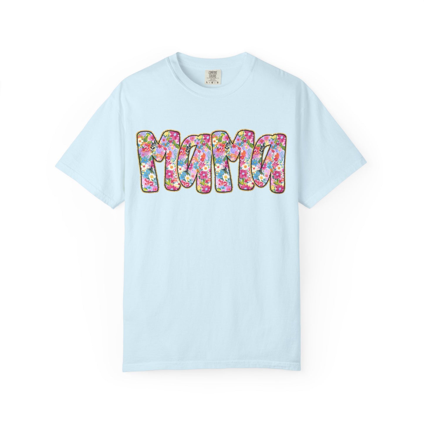 Mama Floral T-Shirt — Colorful Retro Bubble Letters Mother’s Day Tee