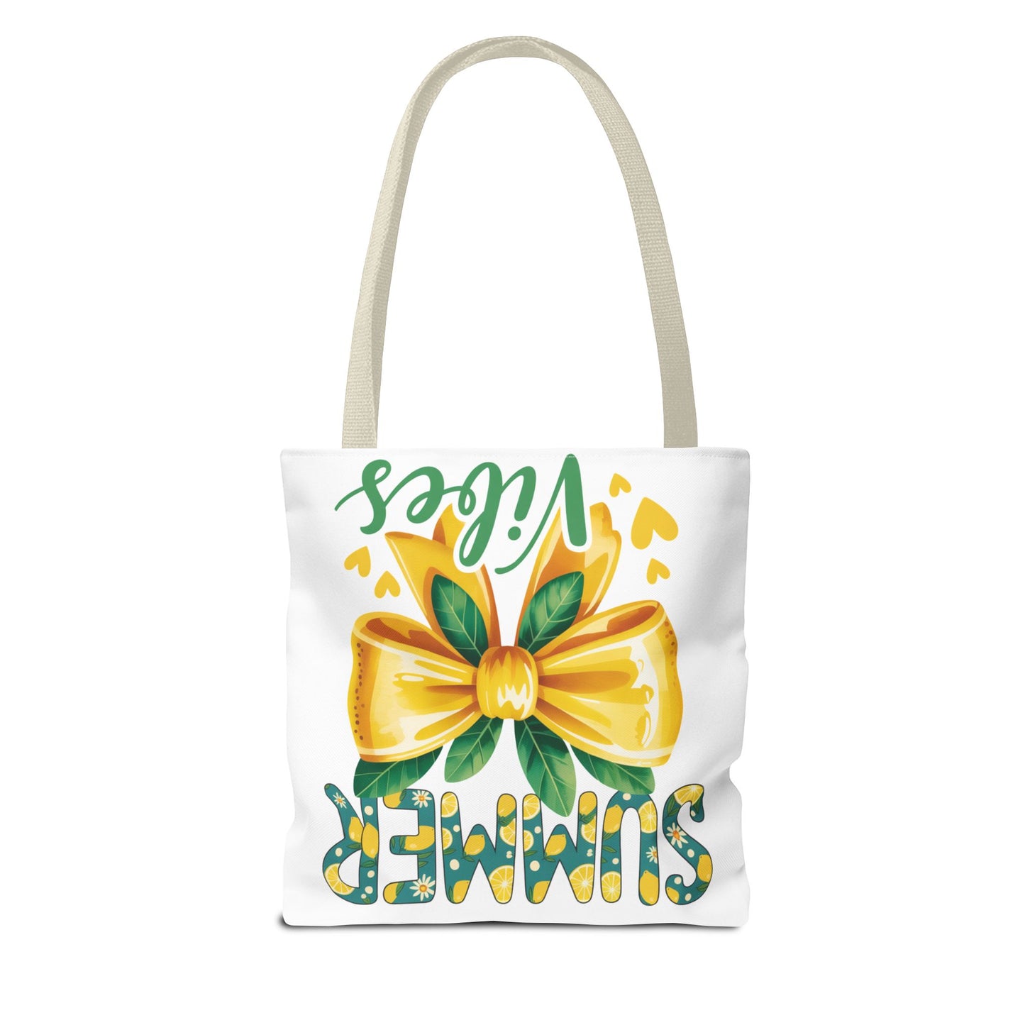 Summer Vibes Tote Bag — Yellow Bow Beach Market Bag