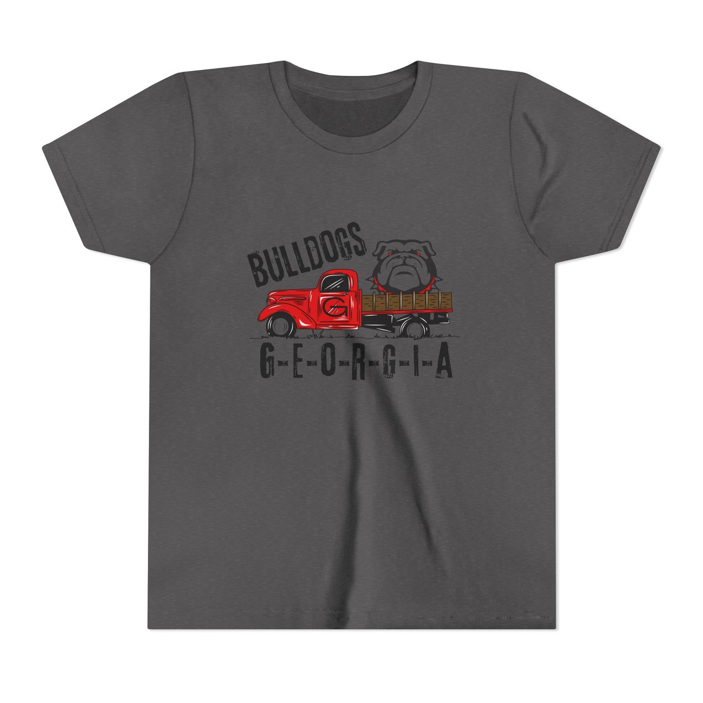 Georgia Bulldogs Youth Tee – Red Truck & Bulldog Graphic