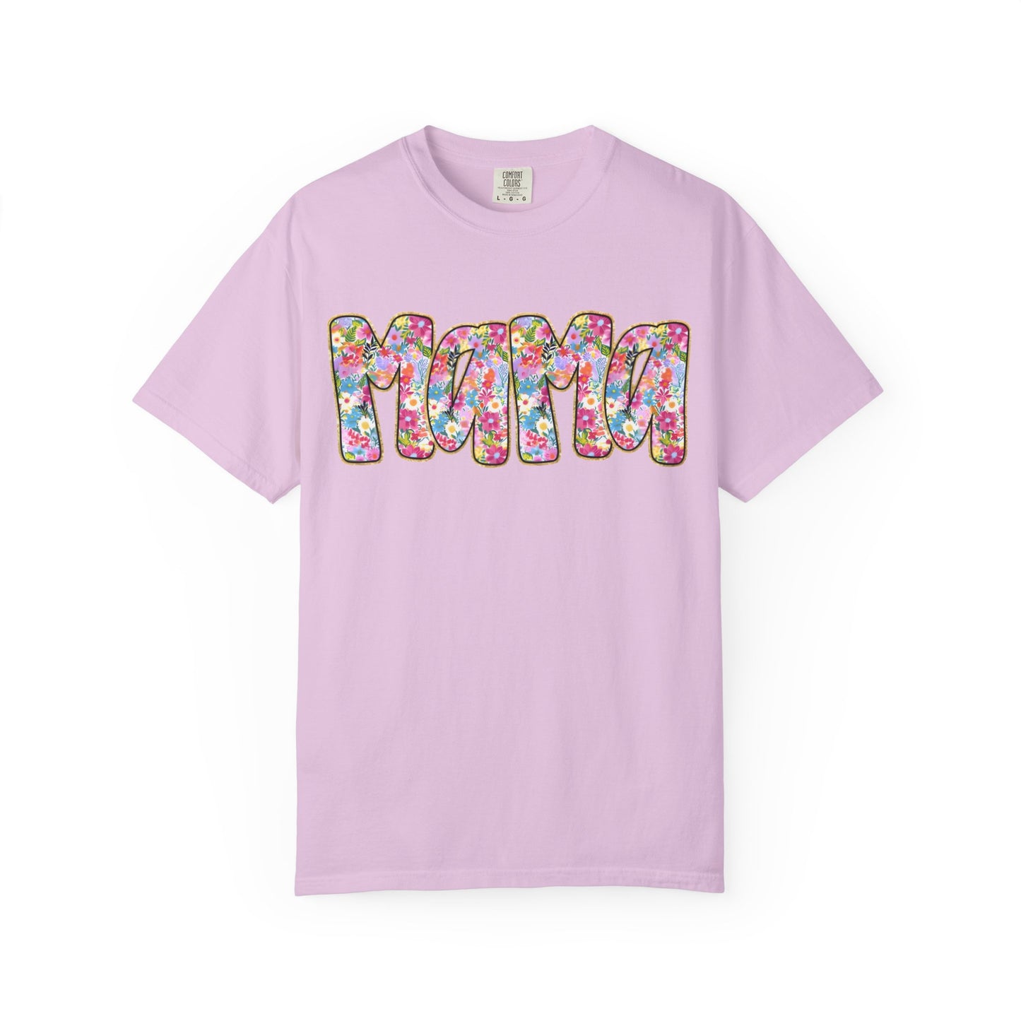 Mama Floral T-Shirt — Colorful Retro Bubble Letters Mother’s Day Tee