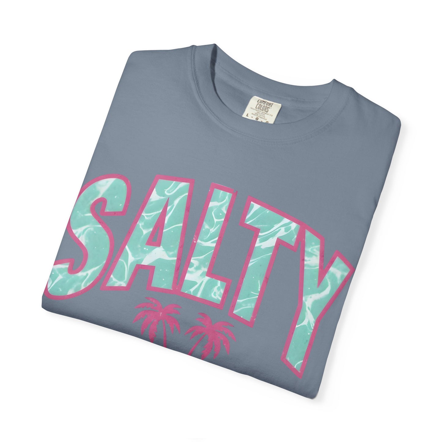 Salty Palm Beach T-Shirt — Retro Tropical Graphic Tee