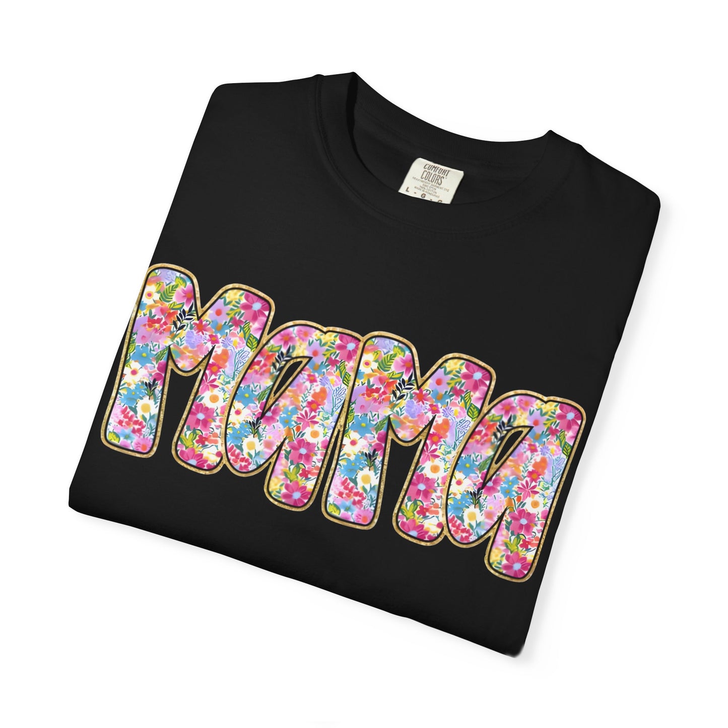 Mama Floral T-Shirt — Colorful Retro Bubble Letters Mother’s Day Tee