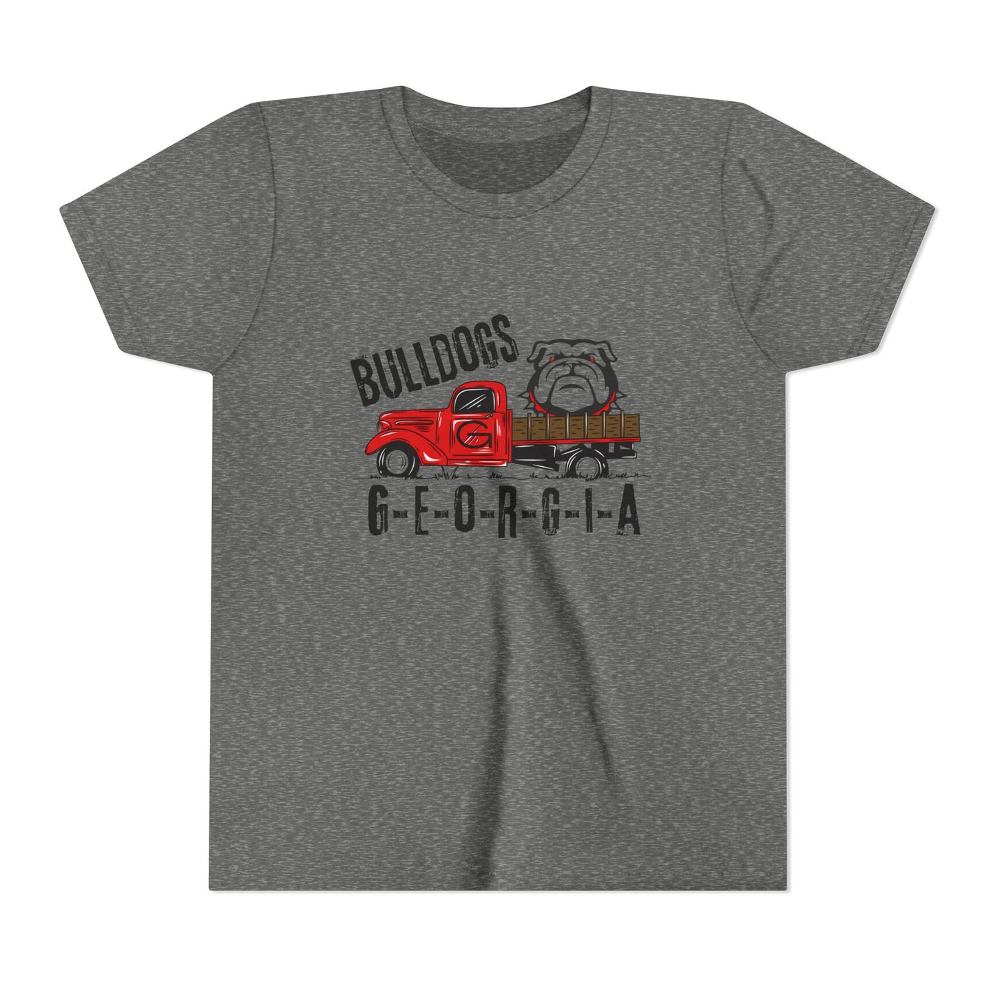 Georgia Bulldogs Youth Tee – Red Truck & Bulldog Graphic