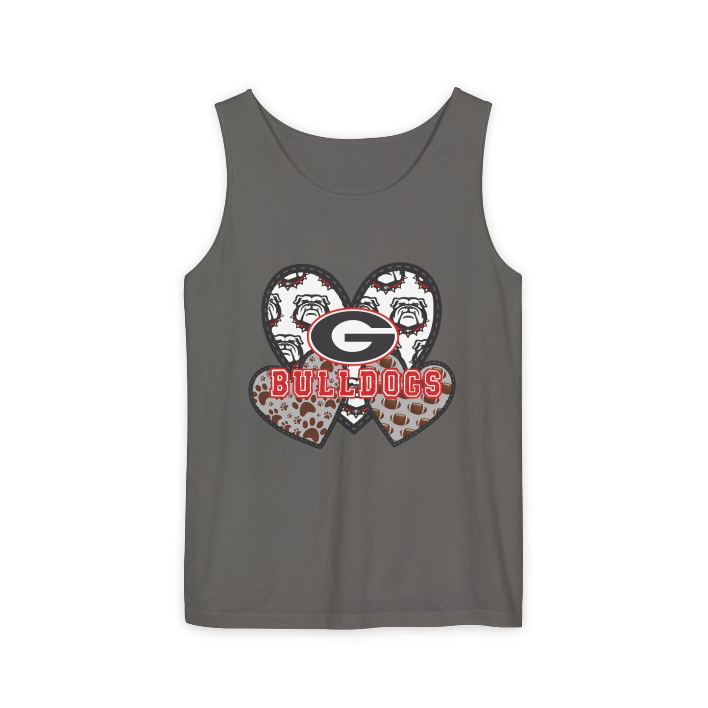 Bulldogs Heart Tank Top — Georgia G Leopard Print College Fan Apparel