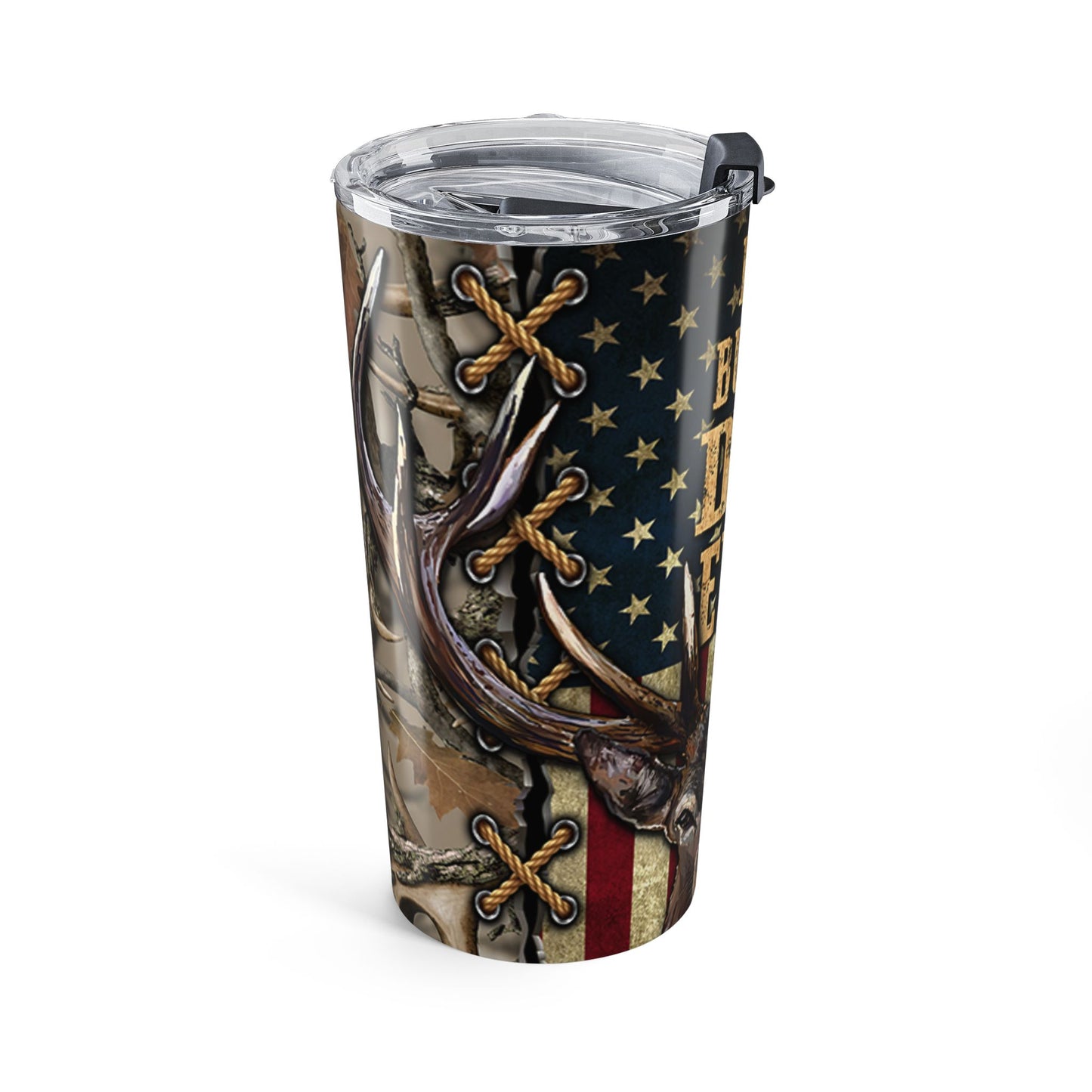 Best Buckin' Dad Ever Stainless 20oz Tumbler – Deer & American Flag Hunting Gift