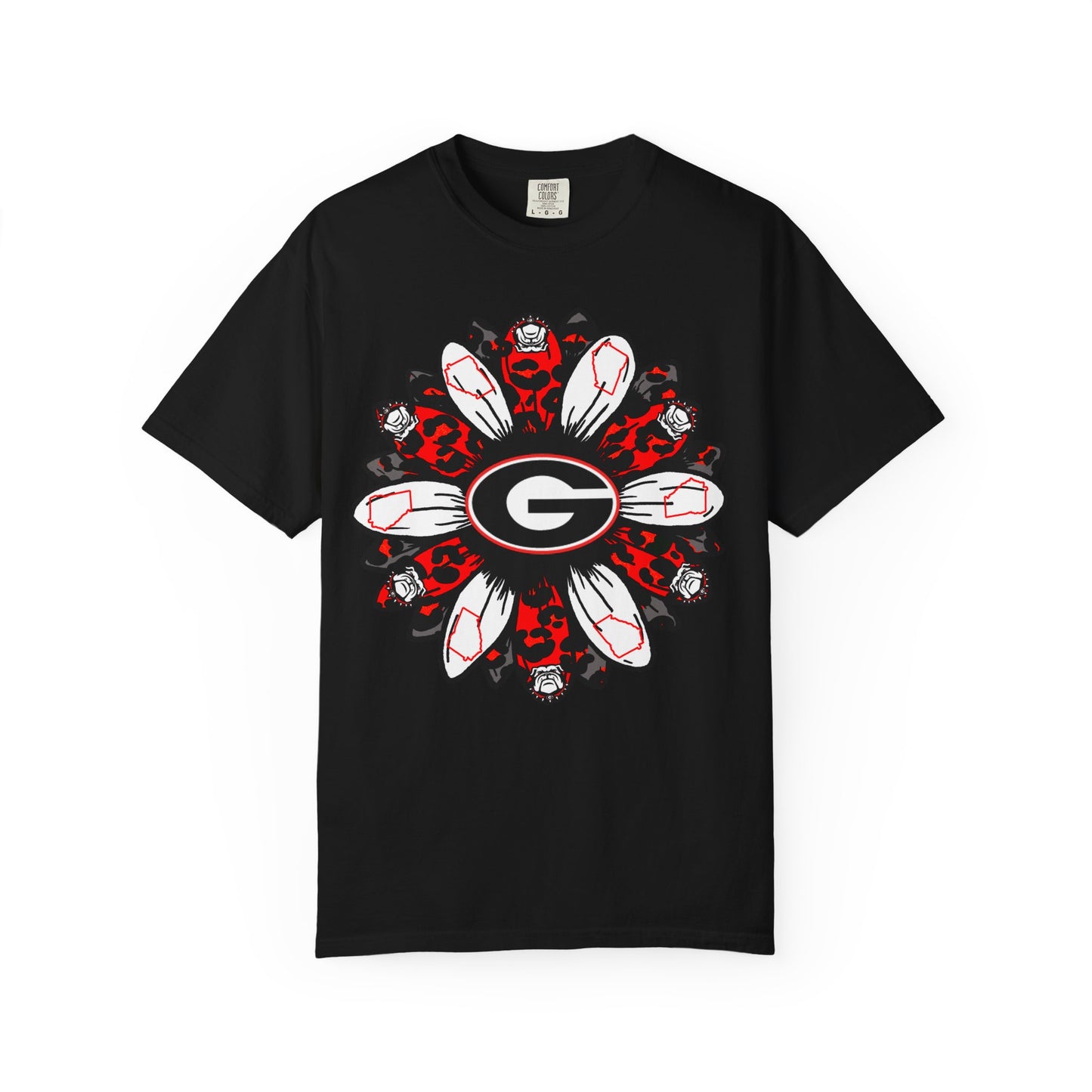 Georgia Bulldogs Mandala T-Shirt — Red & Black Fan Tee
