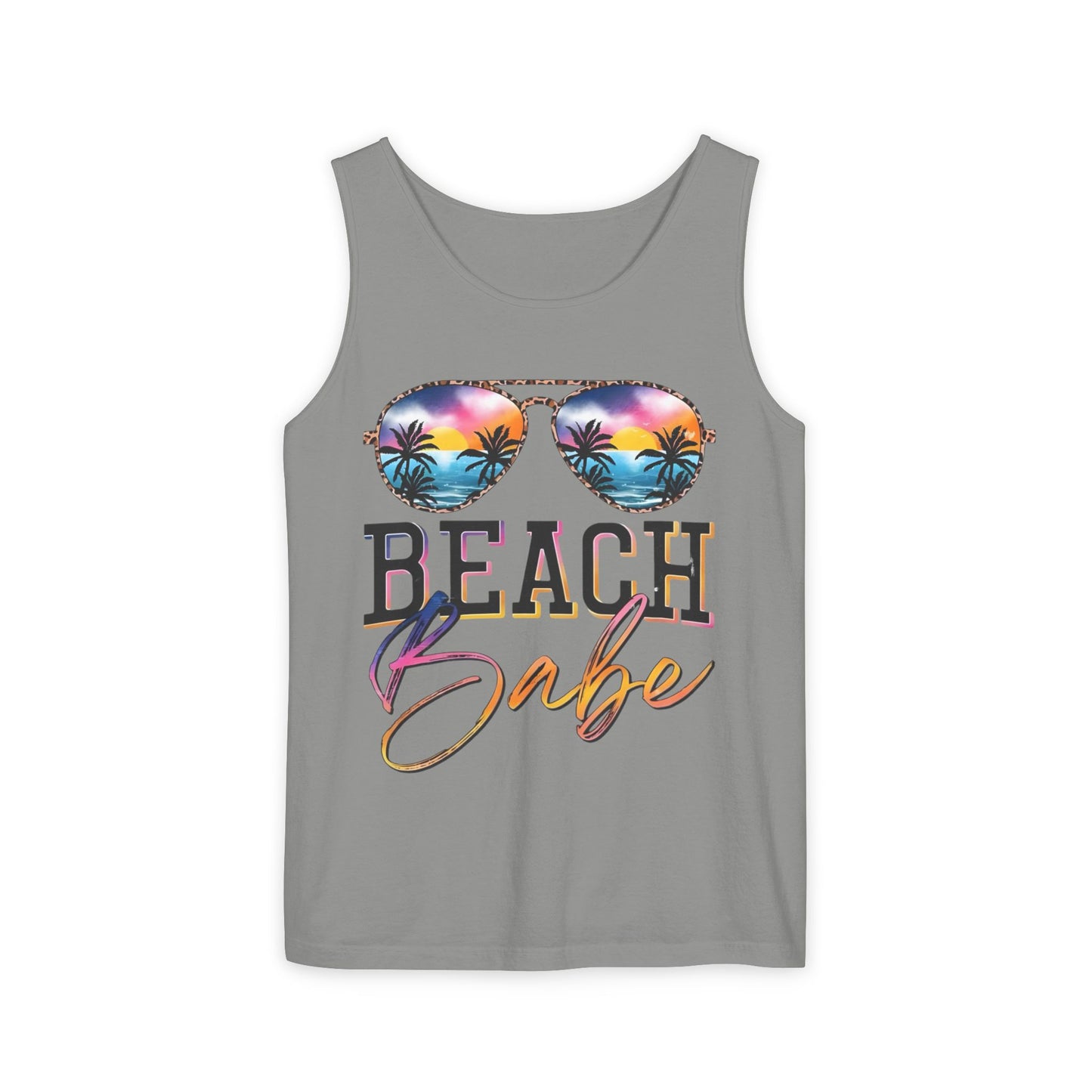 Beach Babe Tank Top — Sunglasses Sunset Graphic