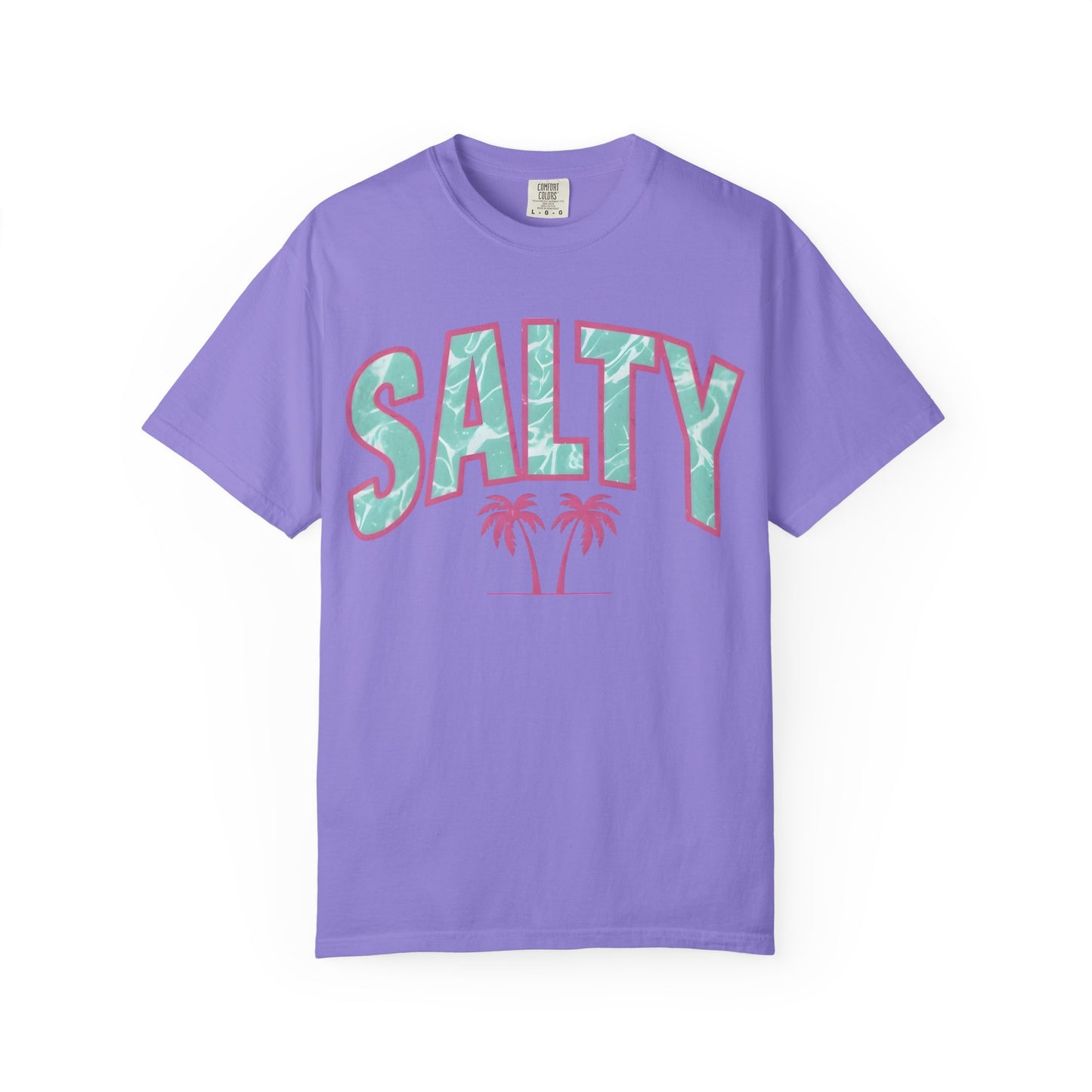 Salty Palm Beach T-Shirt — Retro Tropical Graphic Tee