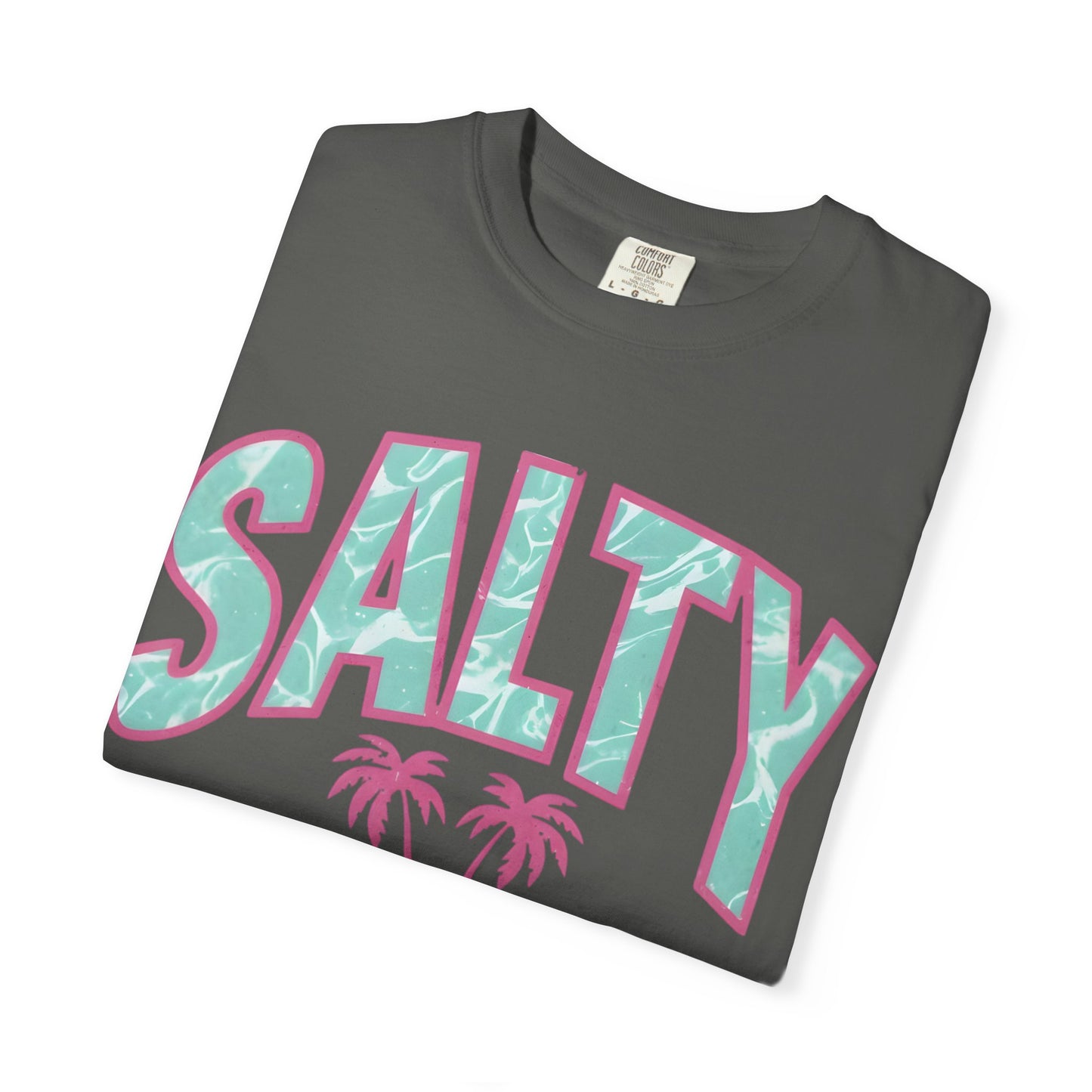 Salty Palm Beach T-Shirt — Retro Tropical Graphic Tee