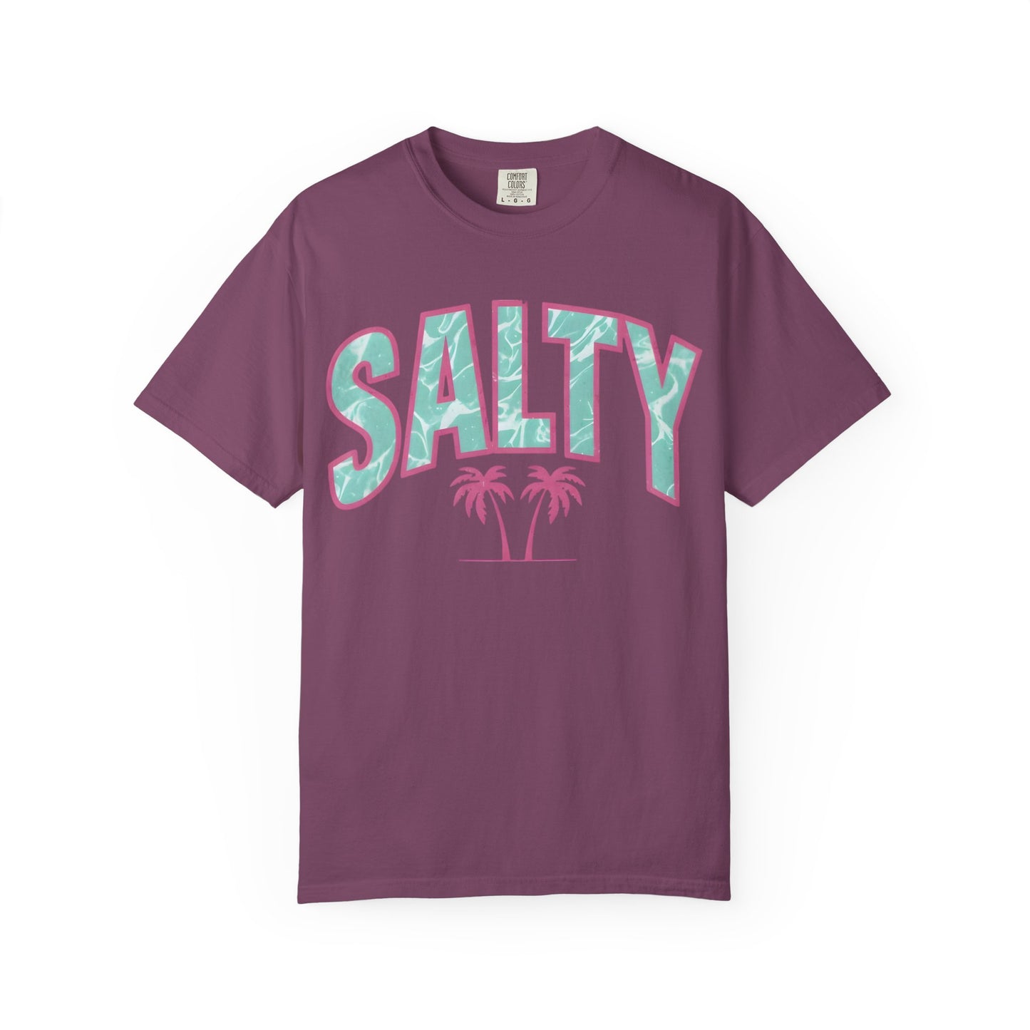 Salty Palm Beach T-Shirt — Retro Tropical Graphic Tee