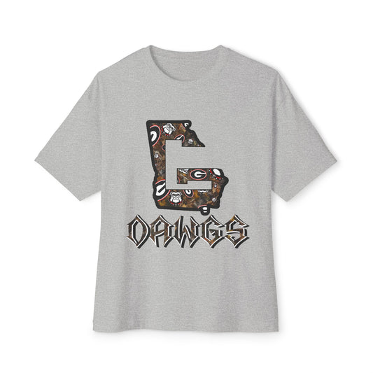 Georgia Dawgs Graphic Tee — State G Letter Football Design