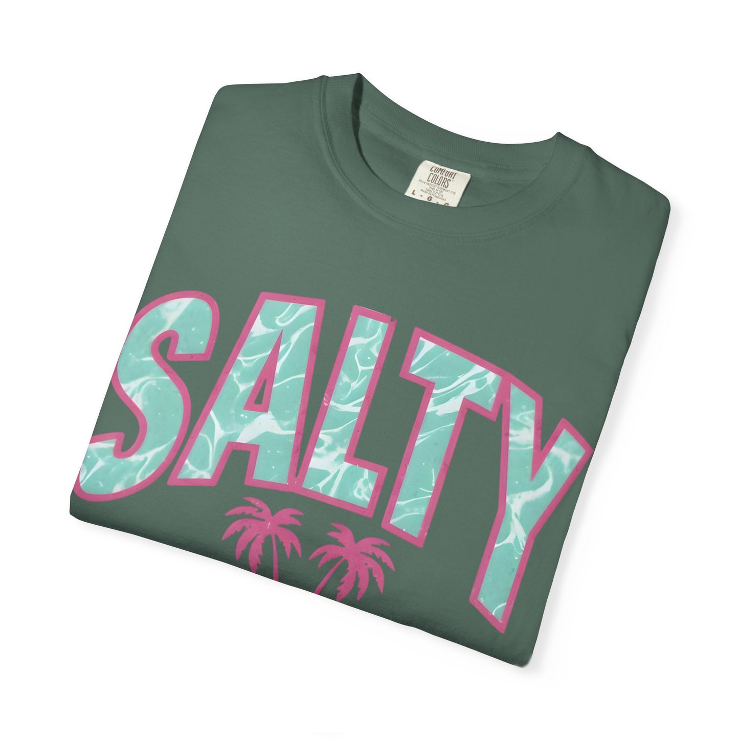 Salty Palm Beach T-Shirt — Retro Tropical Graphic Tee