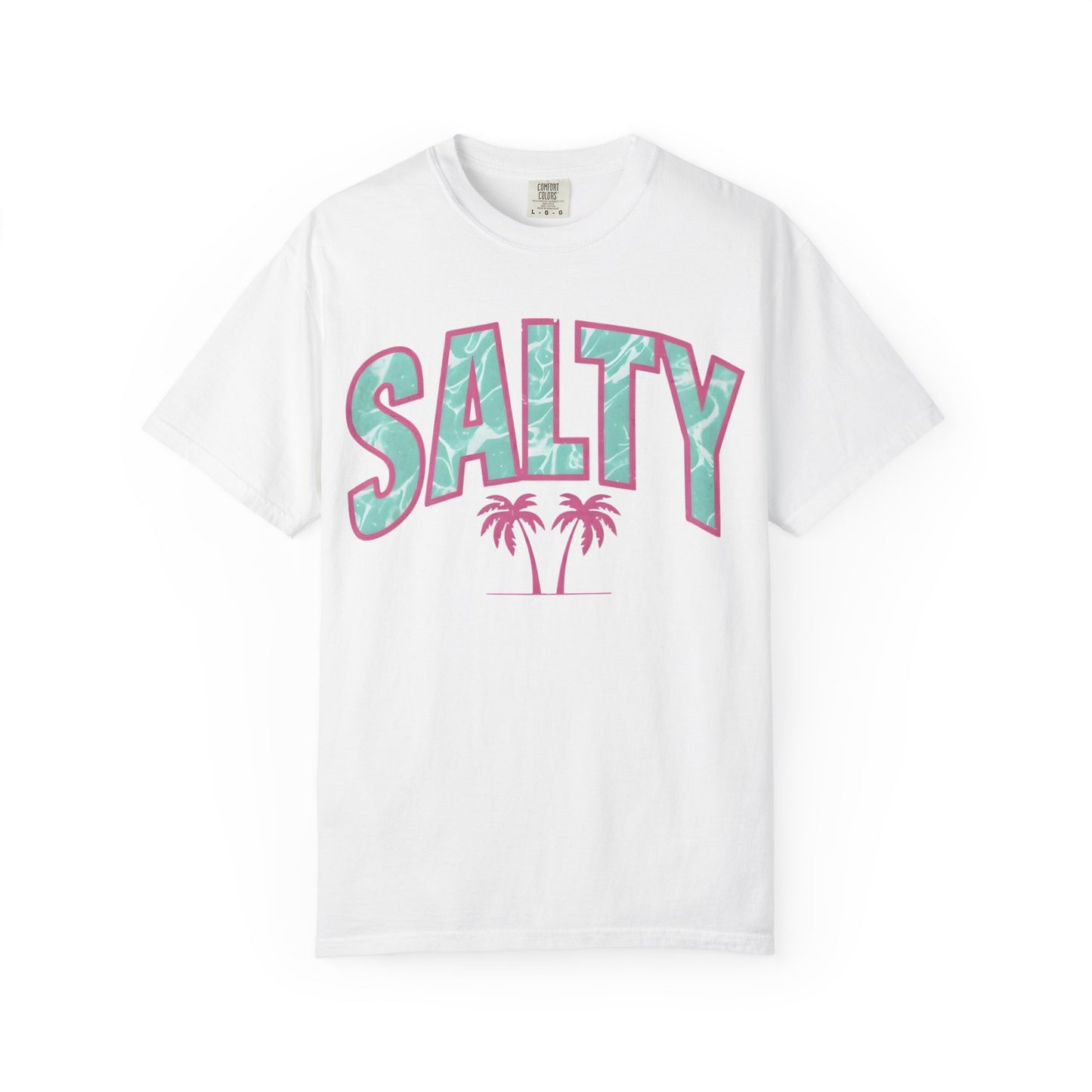 Salty Palm Beach T-Shirt — Retro Tropical Graphic Tee