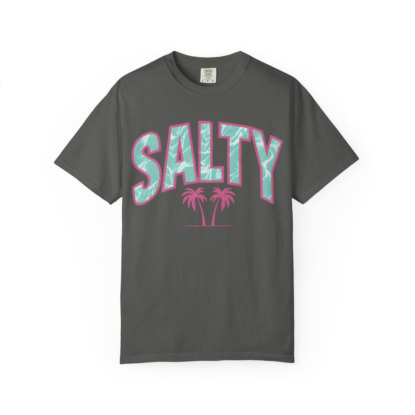 Salty Palm Beach T-Shirt — Retro Tropical Graphic Tee