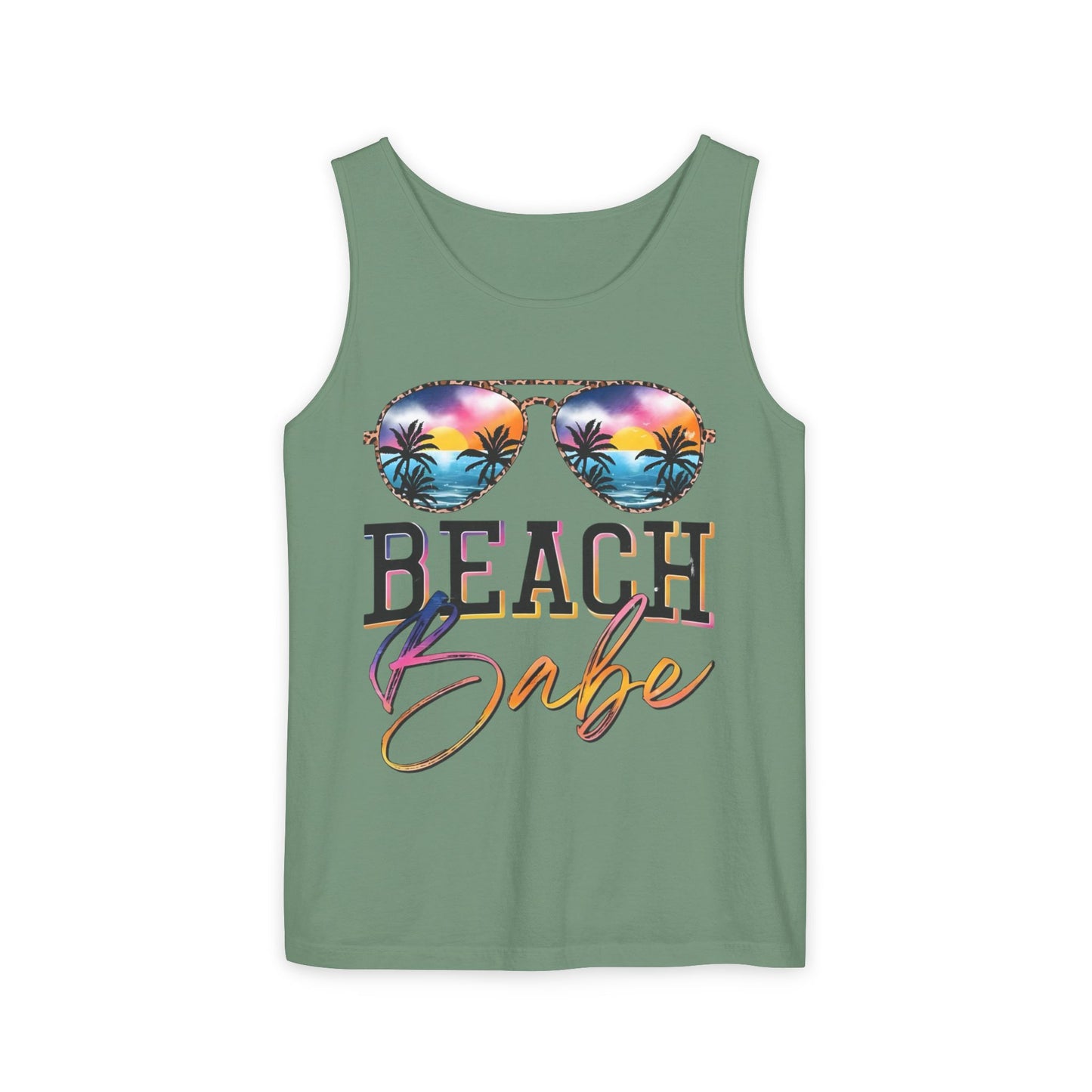Beach Babe Tank Top — Sunglasses Sunset Graphic