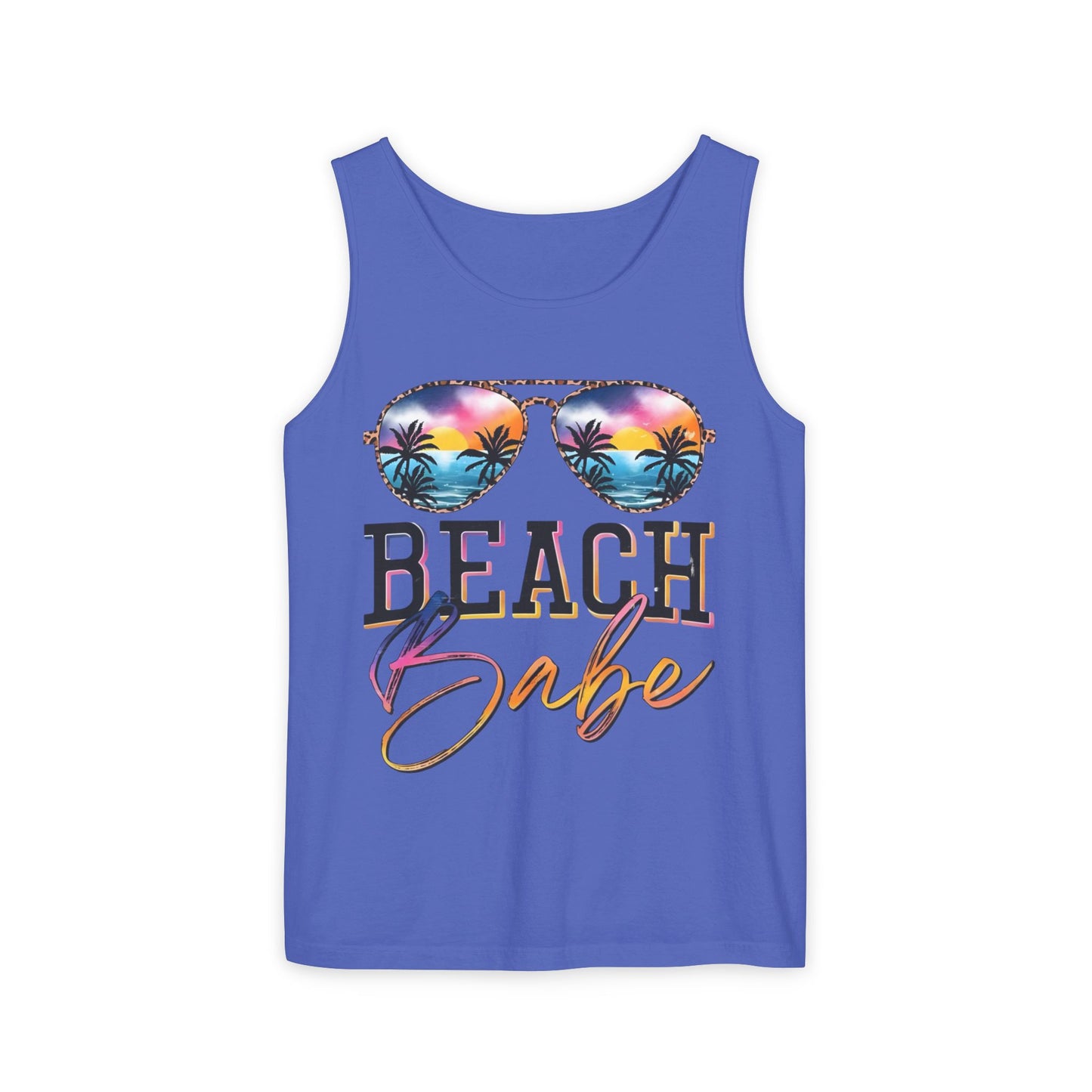 Beach Babe Tank Top — Sunglasses Sunset Graphic
