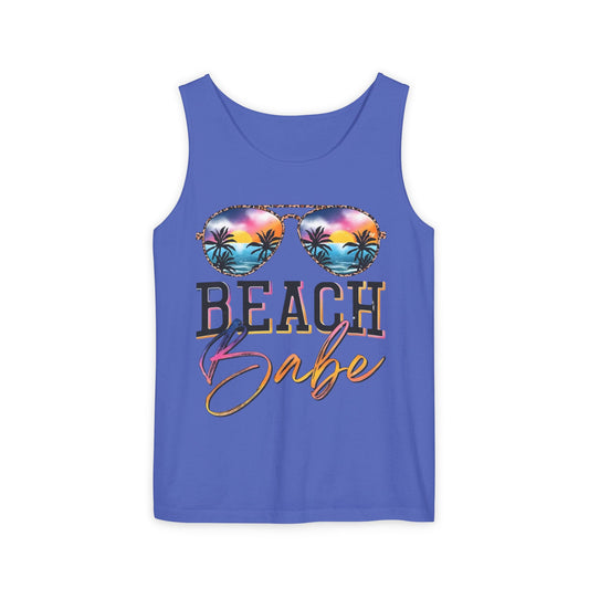 Beach Babe Tank Top — Sunglasses Sunset Graphic