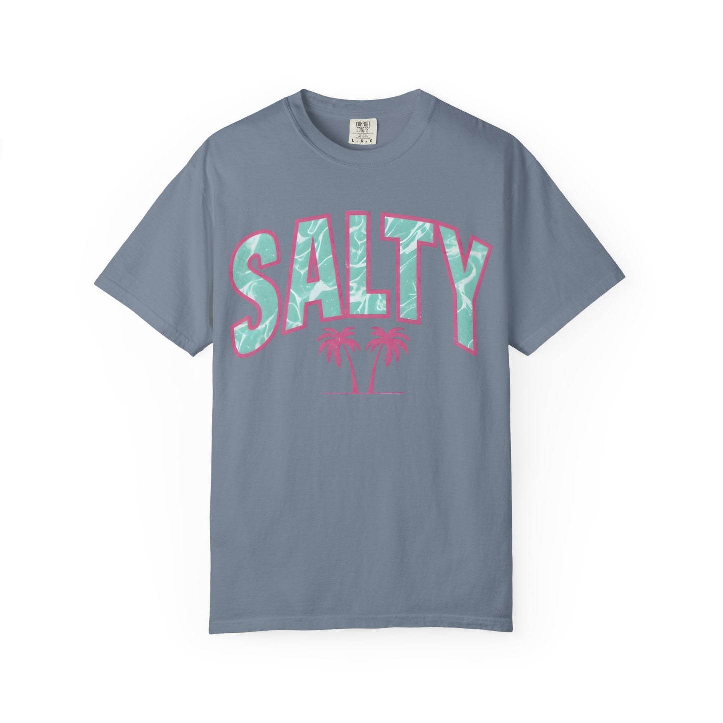 Salty Palm Beach T-Shirt — Retro Tropical Graphic Tee