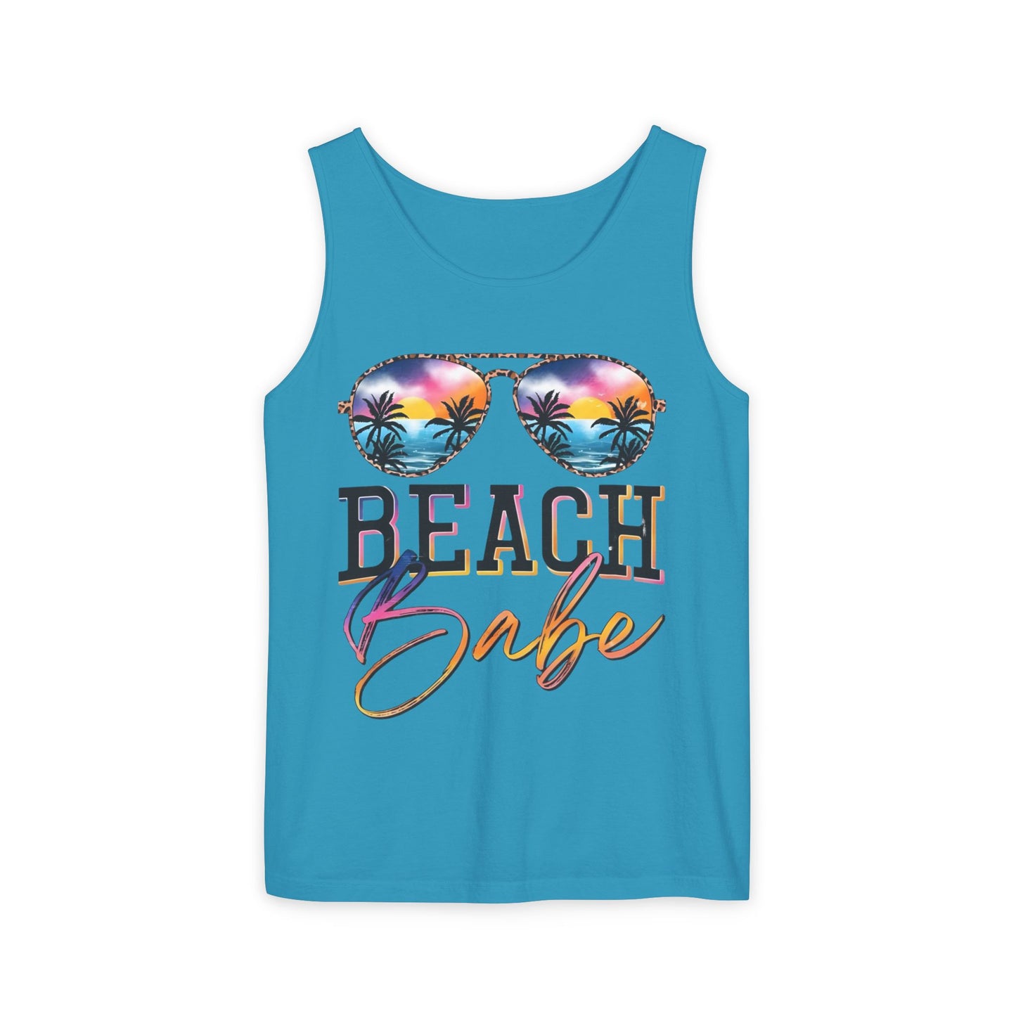 Beach Babe Tank Top — Sunglasses Sunset Graphic