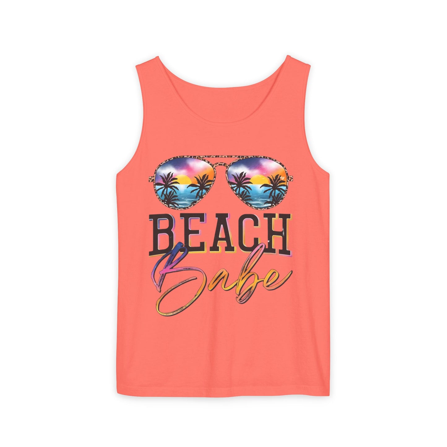 Beach Babe Tank Top — Sunglasses Sunset Graphic