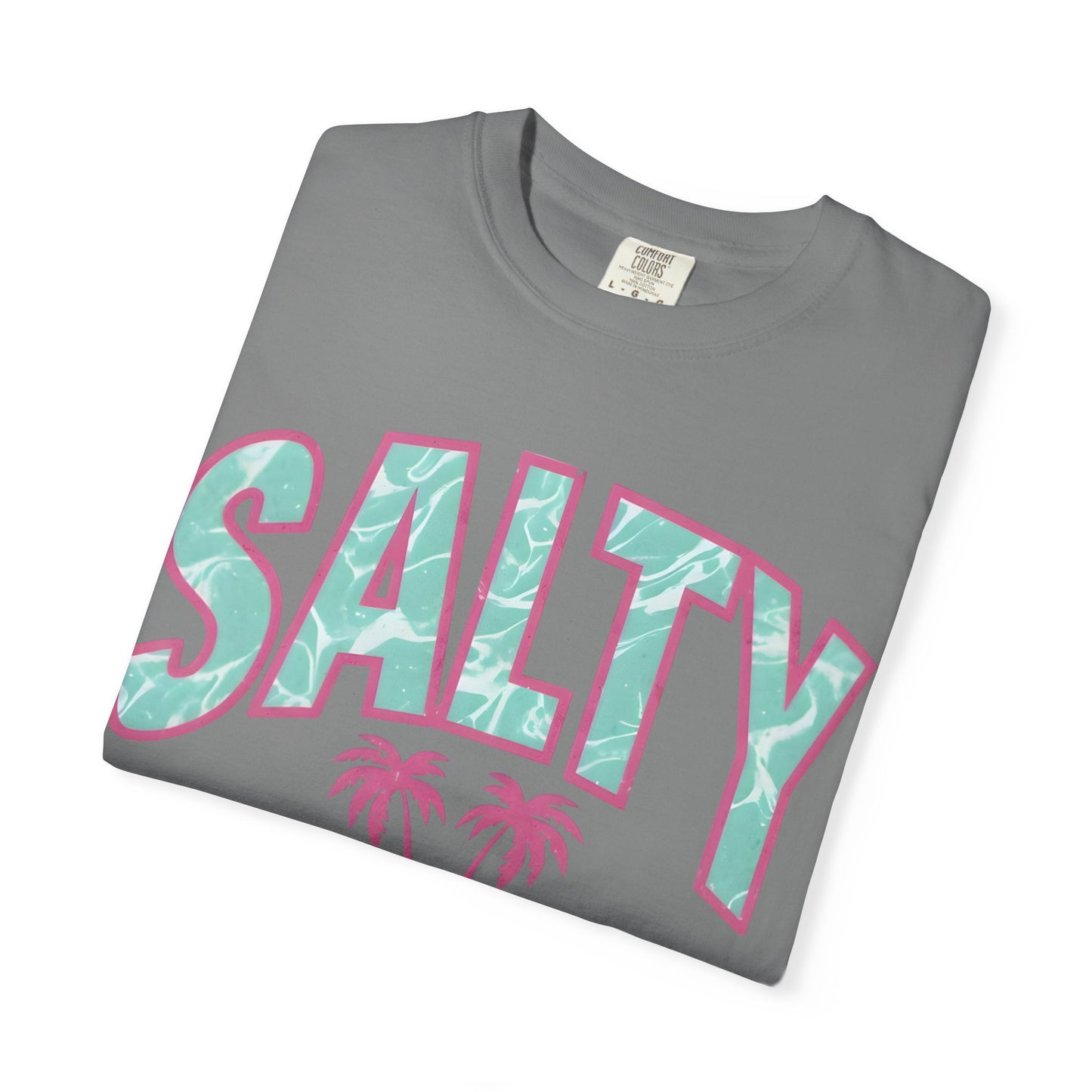 Salty Palm Beach T-Shirt — Retro Tropical Graphic Tee