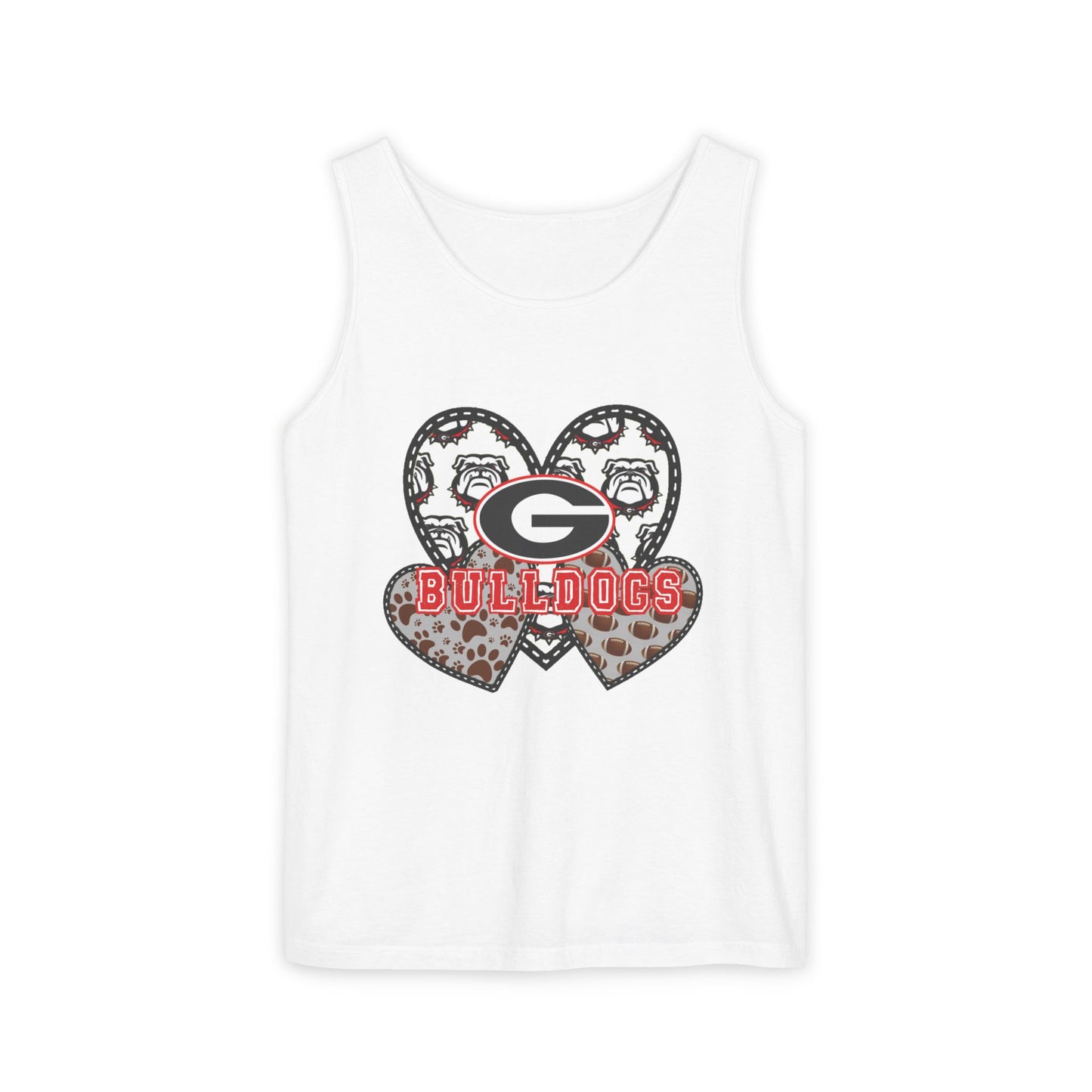 Bulldogs Heart Tank Top — Georgia G Leopard Print College Fan Apparel