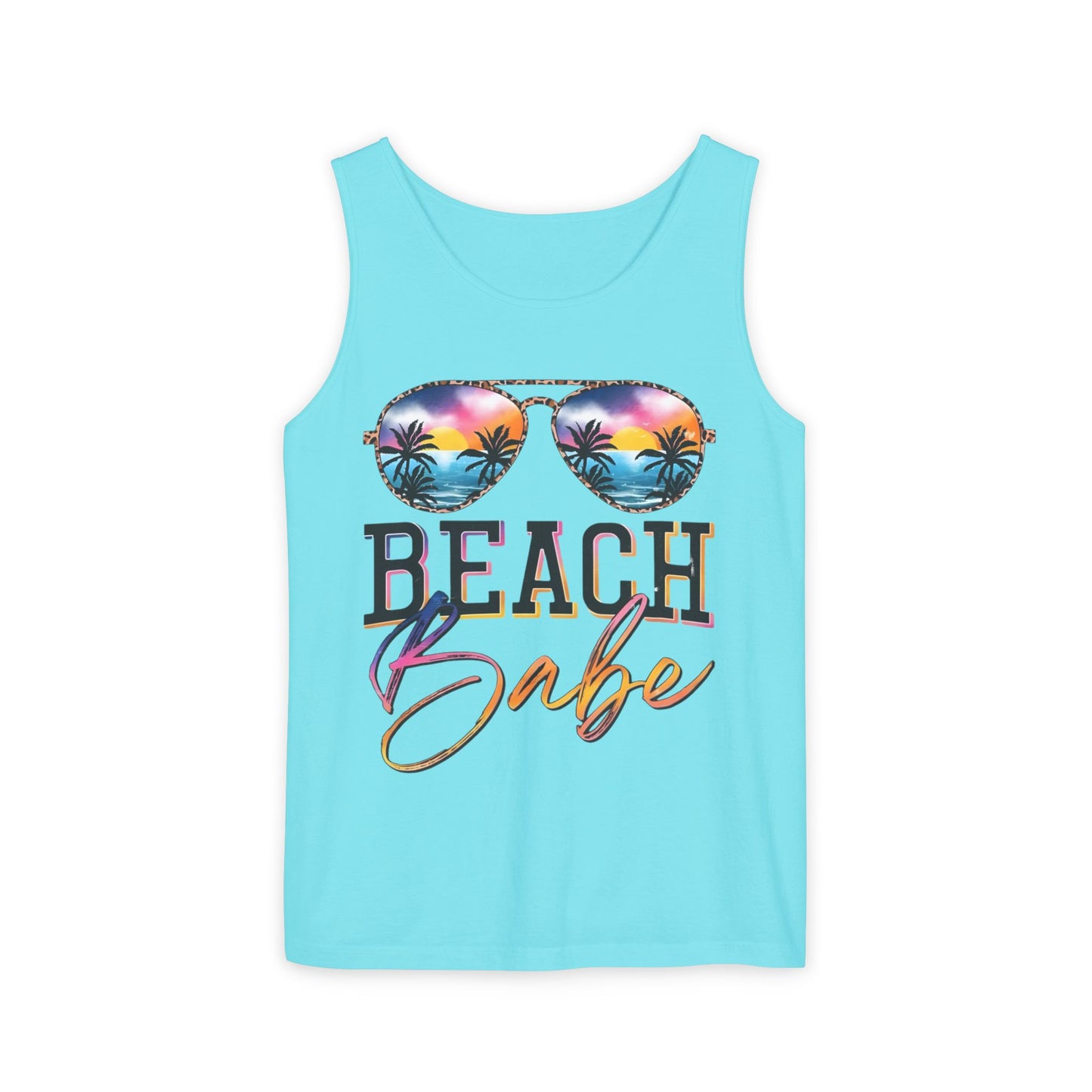 Beach Babe Tank Top — Sunglasses Sunset Graphic