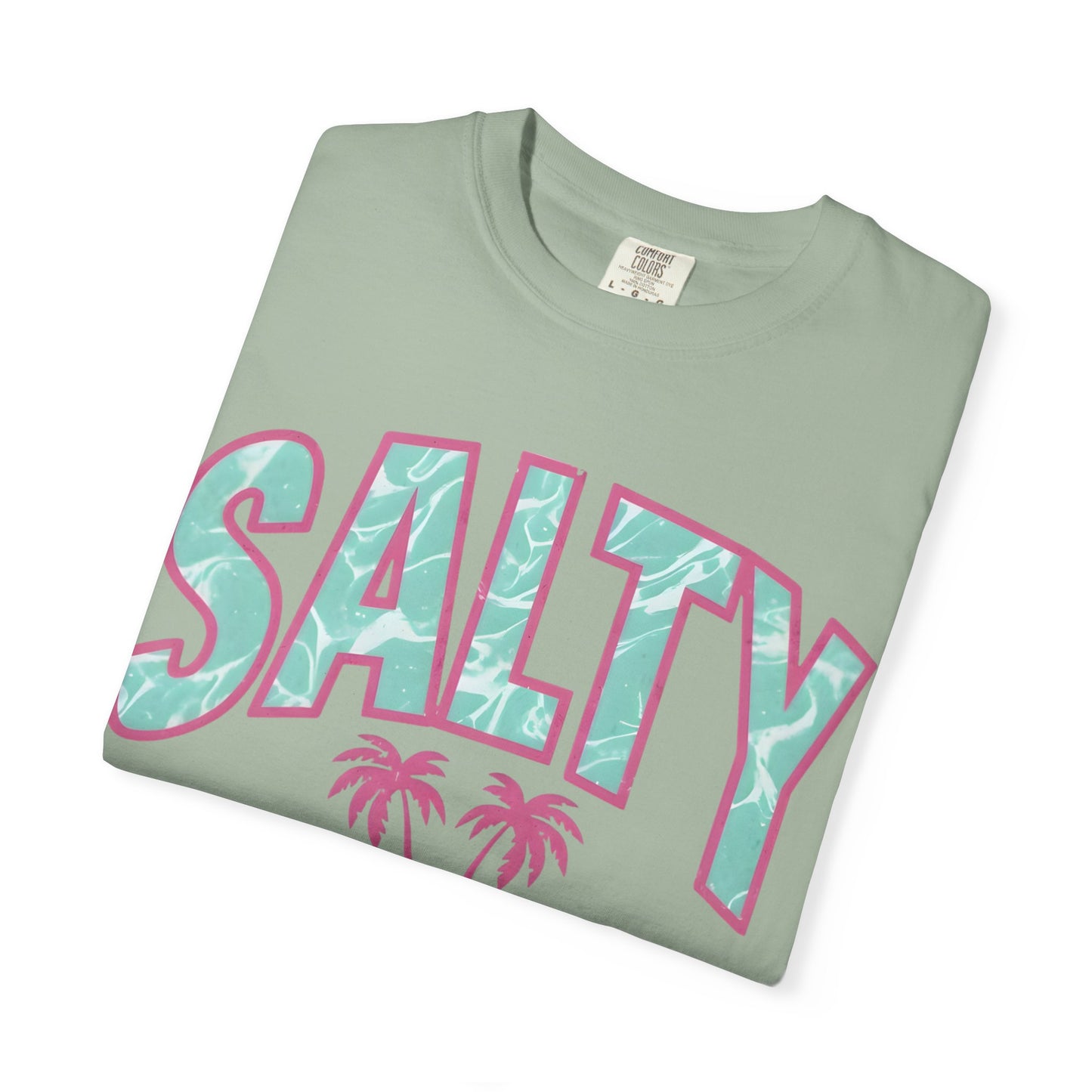 Salty Palm Beach T-Shirt — Retro Tropical Graphic Tee