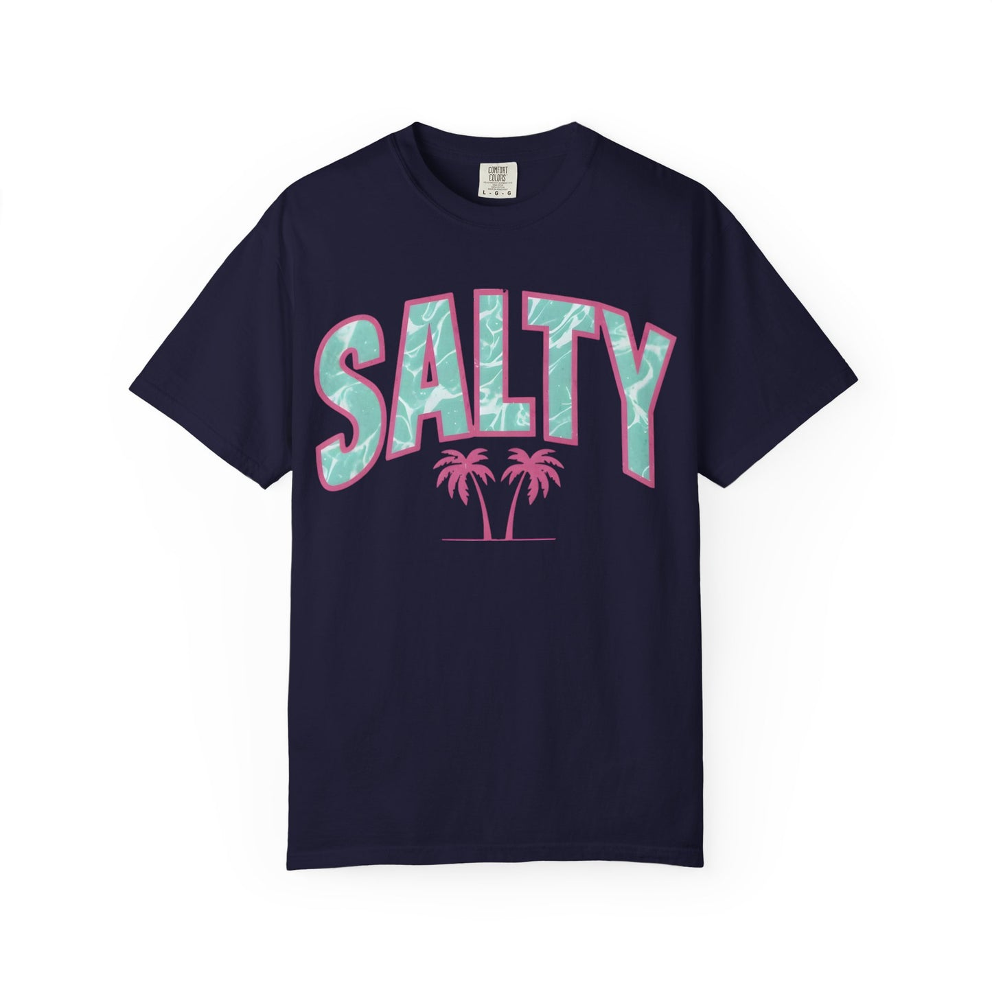 Salty Palm Beach T-Shirt — Retro Tropical Graphic Tee