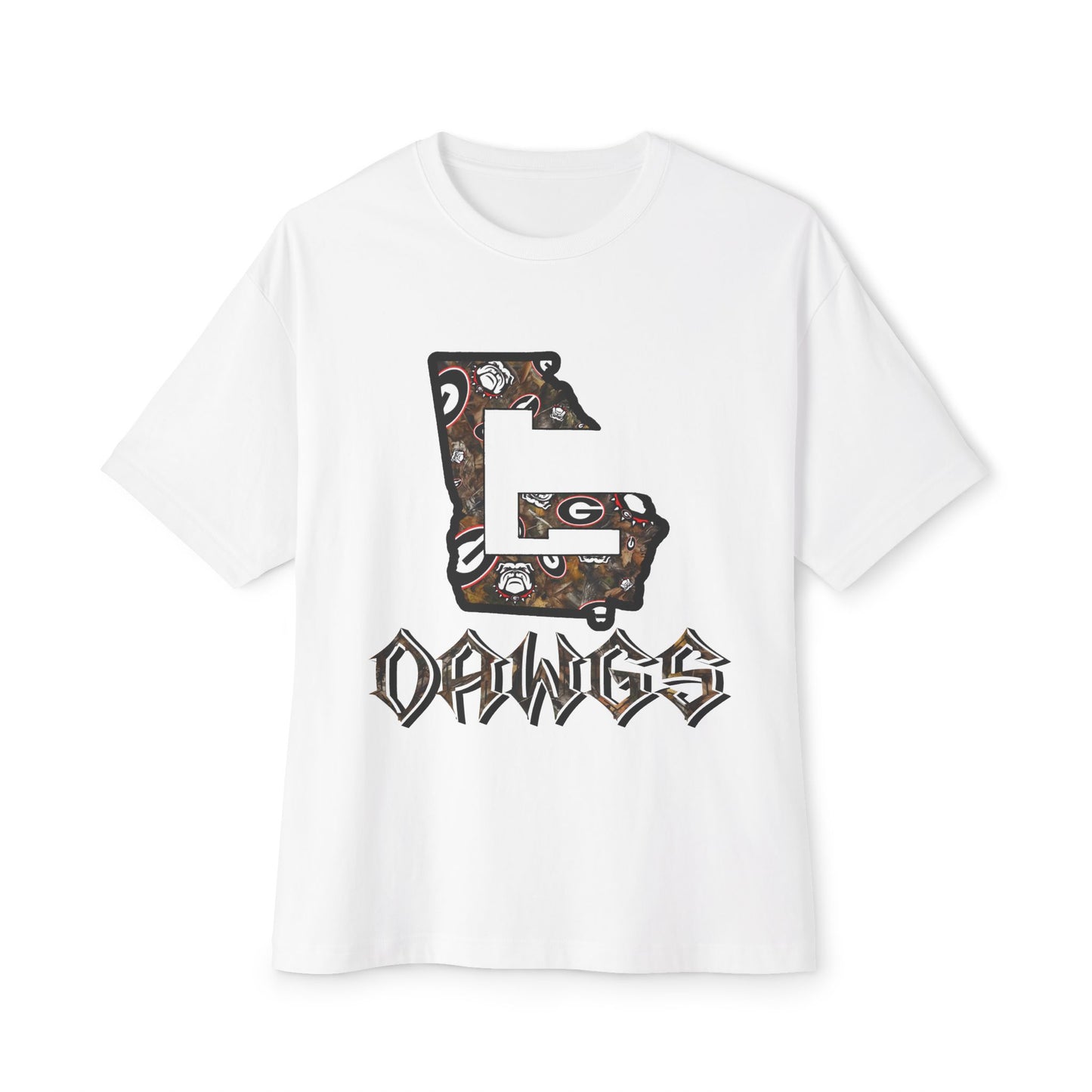Georgia Dawgs Graphic Tee — State G Letter Football Design