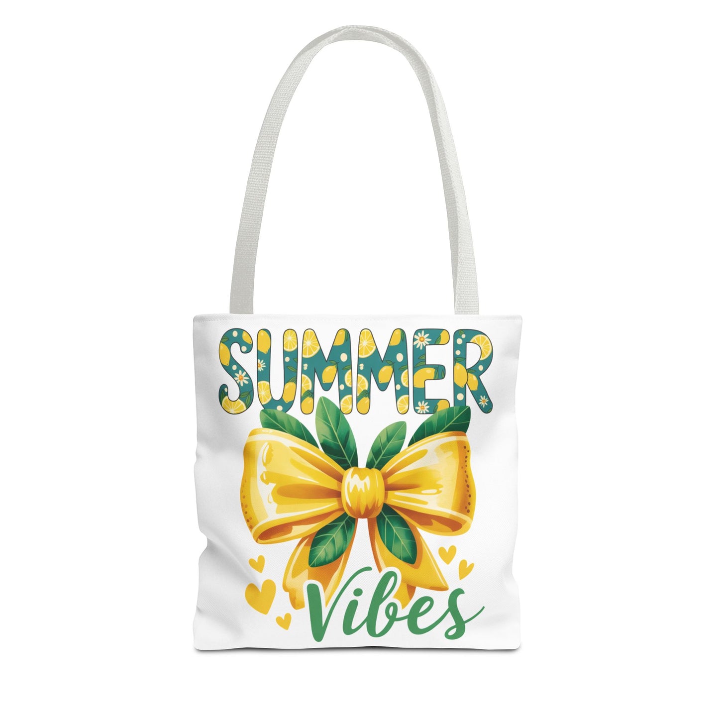 Summer Vibes Tote Bag — Yellow Bow Beach Market Bag