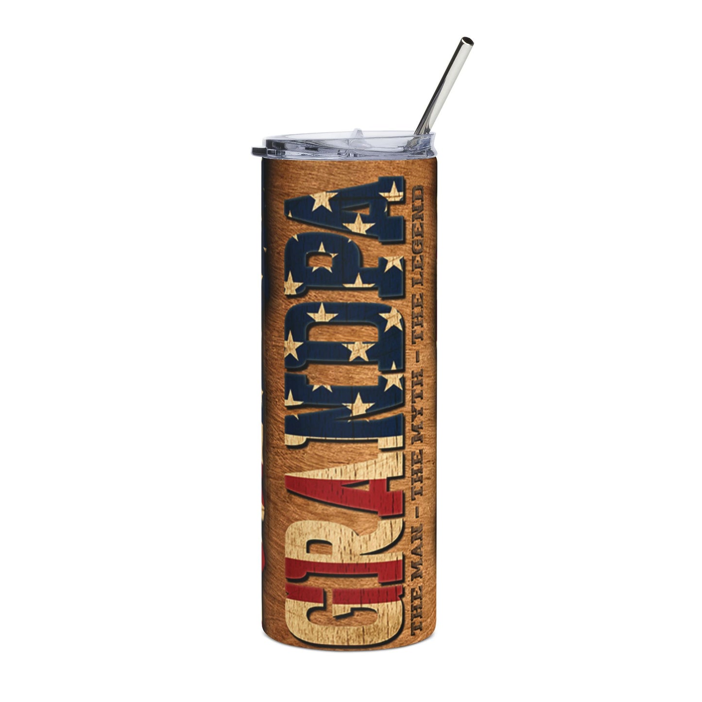 Grandpa 20oz Stainless Steel Tumbler — Insulated Travel Cup for Dads & Grandfathers